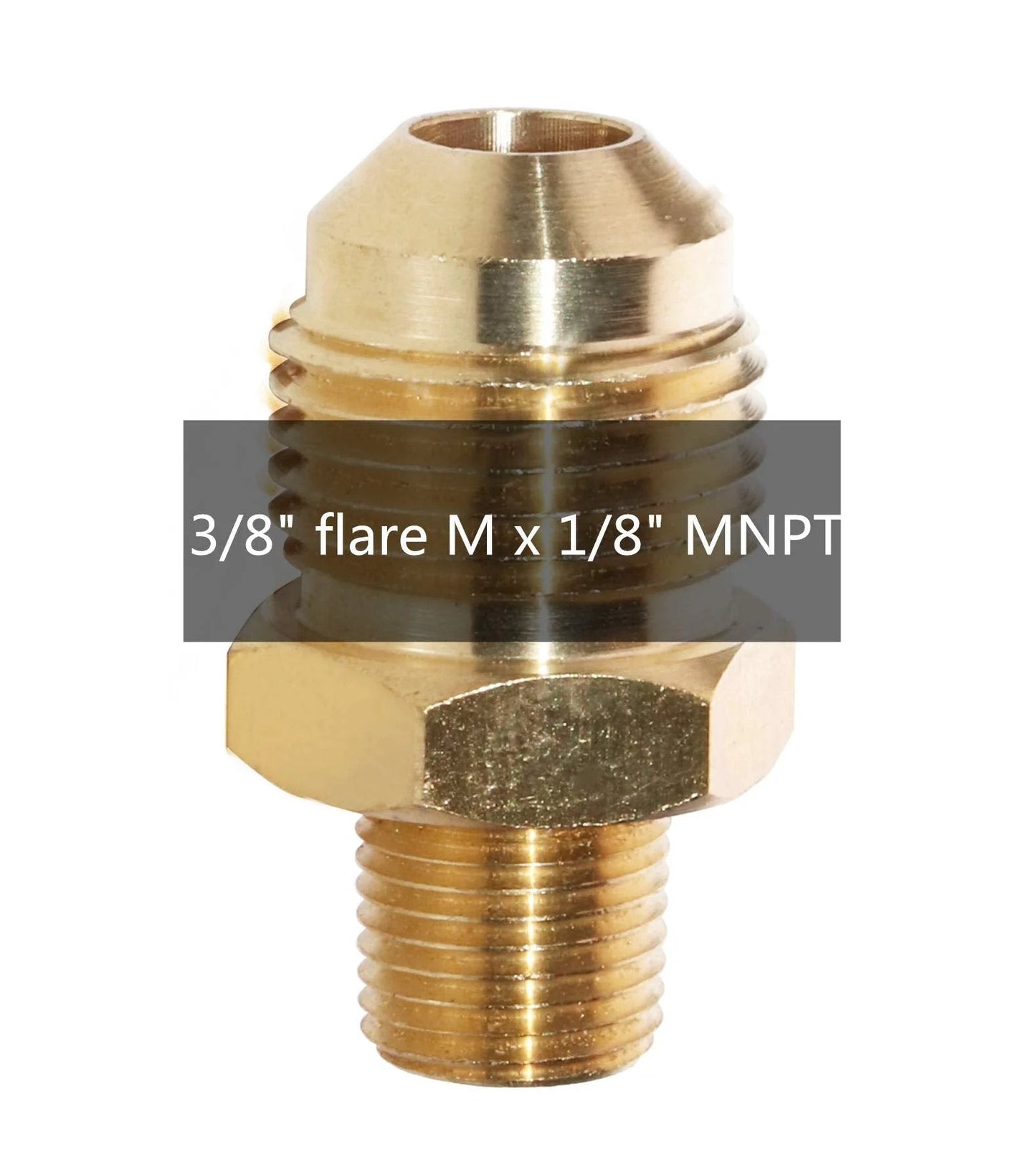 Brass 3/8 inch flare M x 1/8 inch MNPT fitting for Adjustable 0-20 PSI Propane Regulator With 5 Foot Hose For Grills, Campers