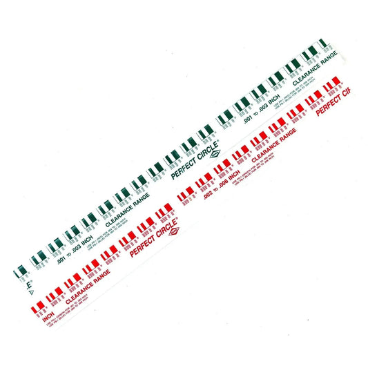 Plastigauge Bearing Clearance Tool For Engines With Dual Range Strips Green 0.001 To 0.003 Inches And Red 0.002 To 0.006 Inches For Accurate Bearing Clearance Measurement During Engine Assembly Made In USA.