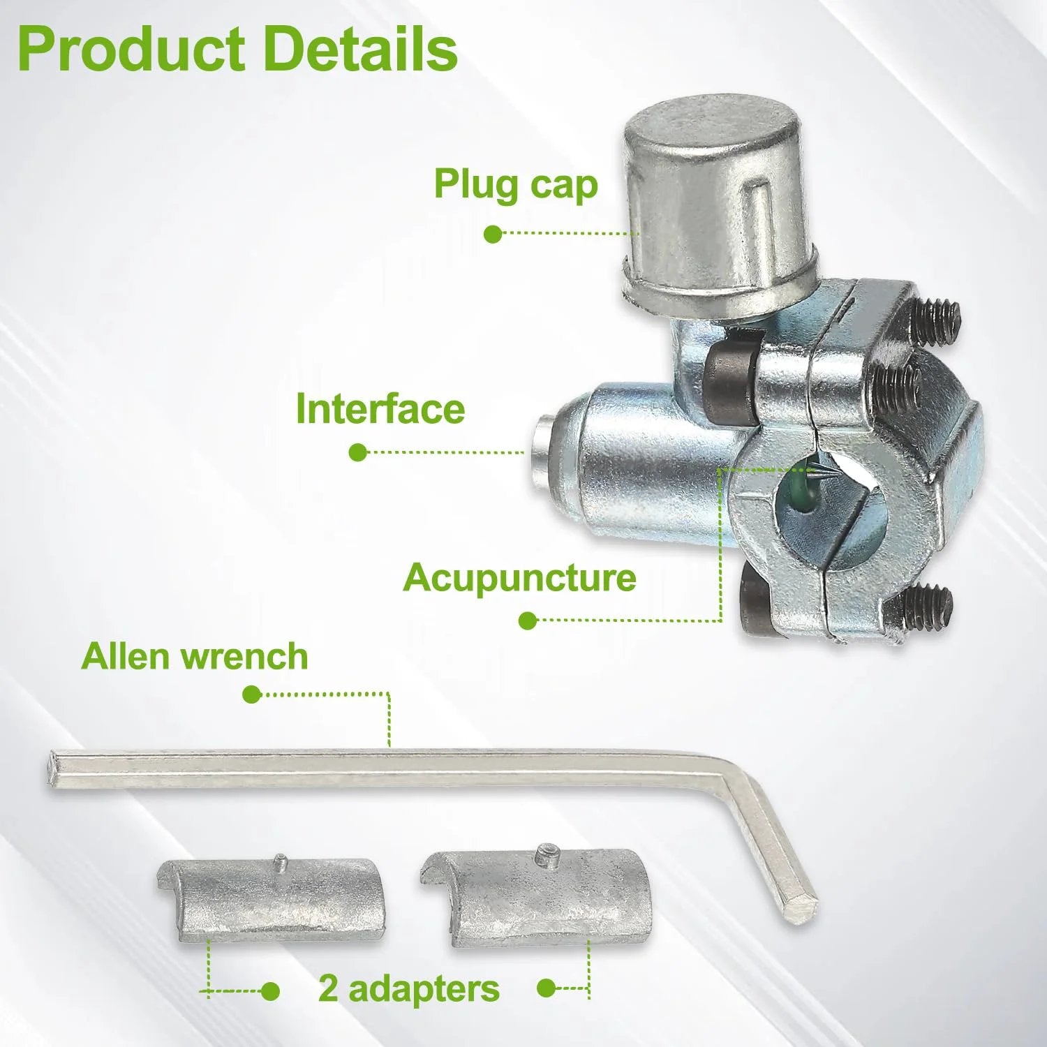 Piercing Valve Kit For Refrigerator Tap BPV-31 with hex wrench, plug cap, interface, adapters, acupunture, zinc alloy material
