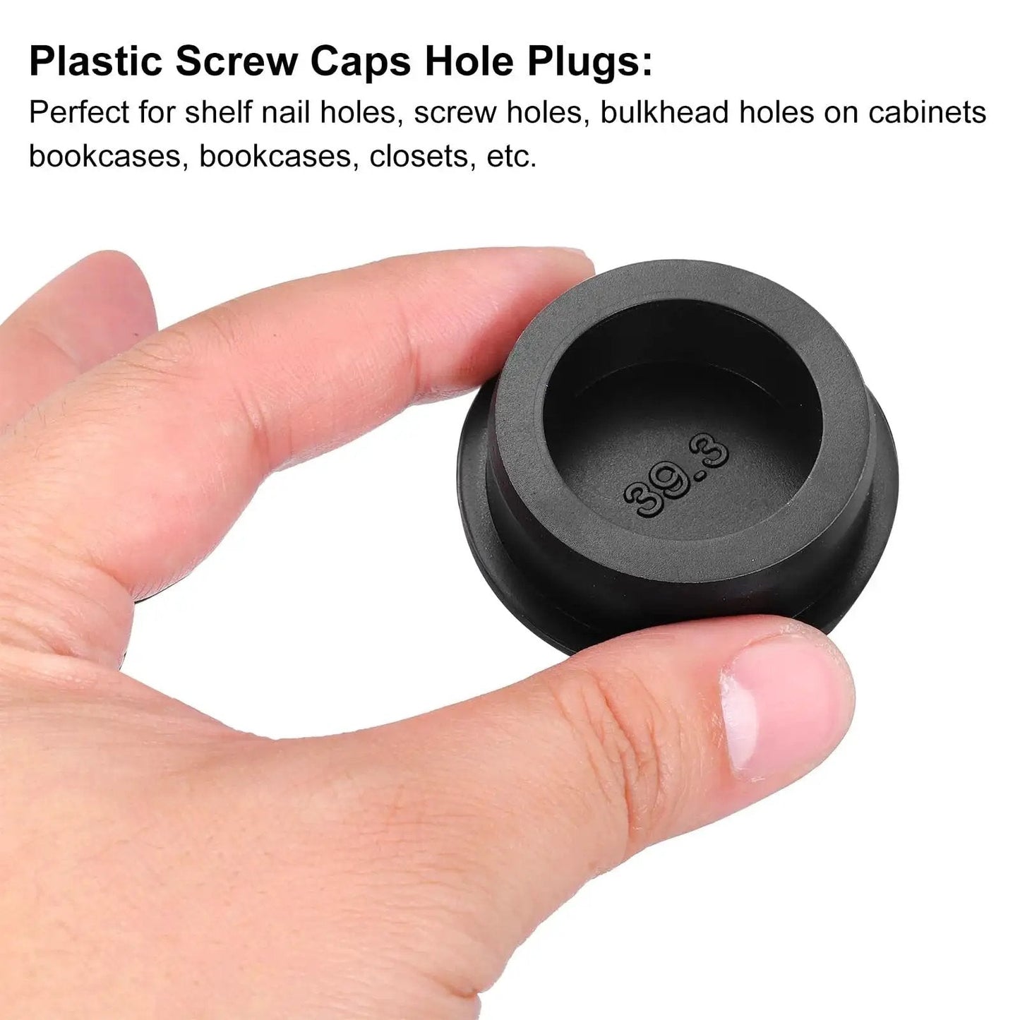 Three Piece Set T Shaped Silicone Plugs 39.3mm Diameter One And A Half Inch Round Rubber Stopper in hand showing size and design