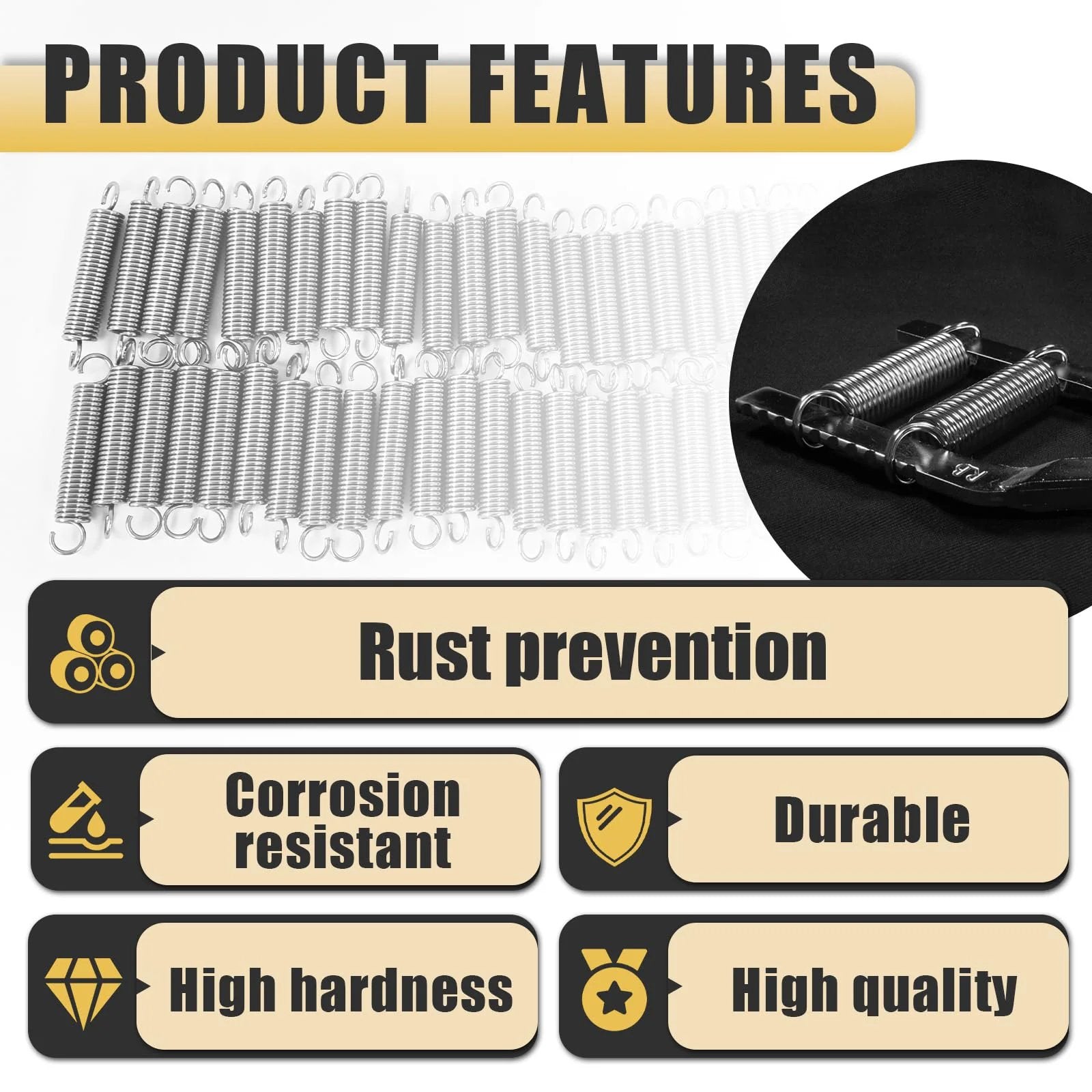 Stainless Steel Extension Springs With Hook Ends One Quarter Inch By One And One Half Inch Pack Of Fifty Durable Small Springs