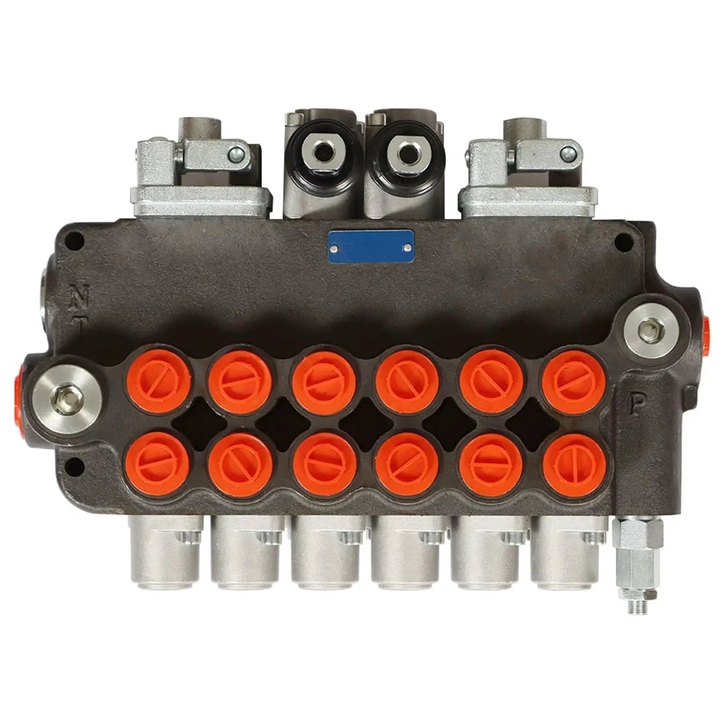Heavy Duty 6 Spool Hydraulic Directional Control Valve for Small Tractors Loaders and Log Splitters with 21 GPM Flow 3625 PSI Relief