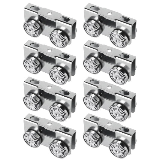 Upgraded Four Wheel Trolley Assembly For Stable Load Handling Fits 1 5/8 Inch Or Taller Strut Channel Pack Of Eight