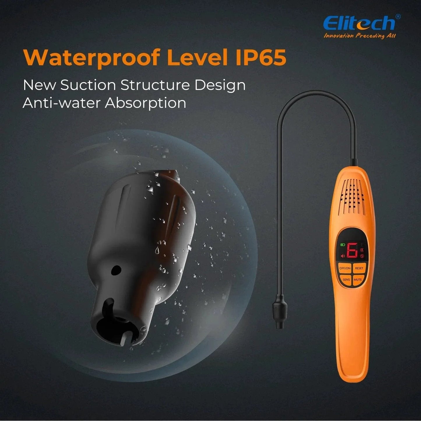 Automotive Refrigerant Leak Detector Pro With Heated Diode Sensor For Freon Leaks Detects Waterproof Design