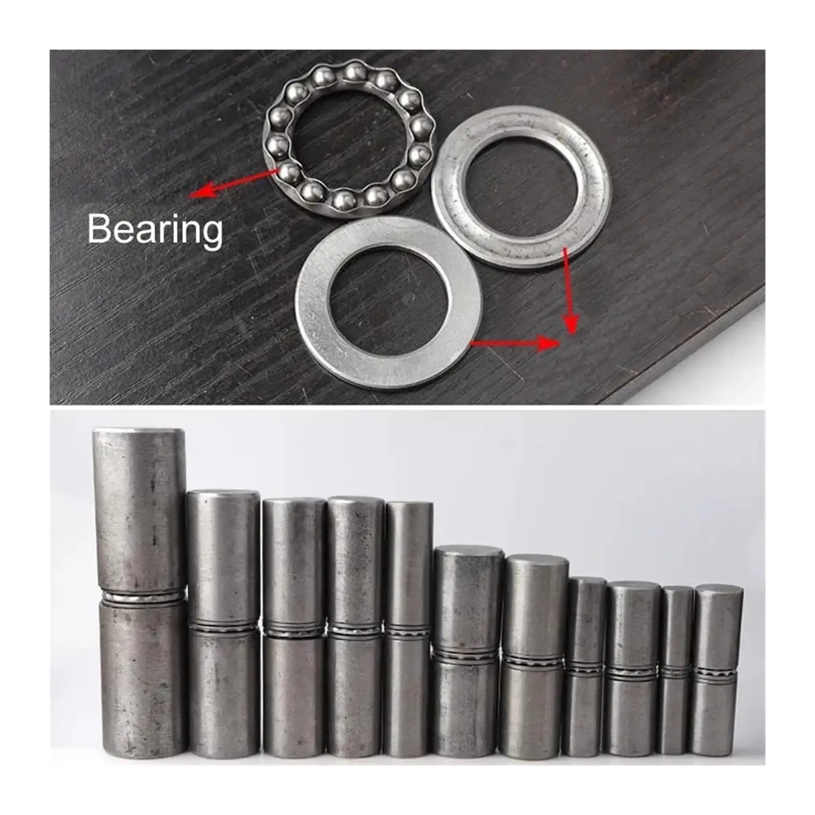 Weldable Bearing Door Hinges With Barrel Style For Doors And Cabinets Detachable Cylindrical Door Shaft Iron Hinge Ideal For Anti Door Secret Doors Durable Easy Install 20x90 showing cylindrical and bearing parts.