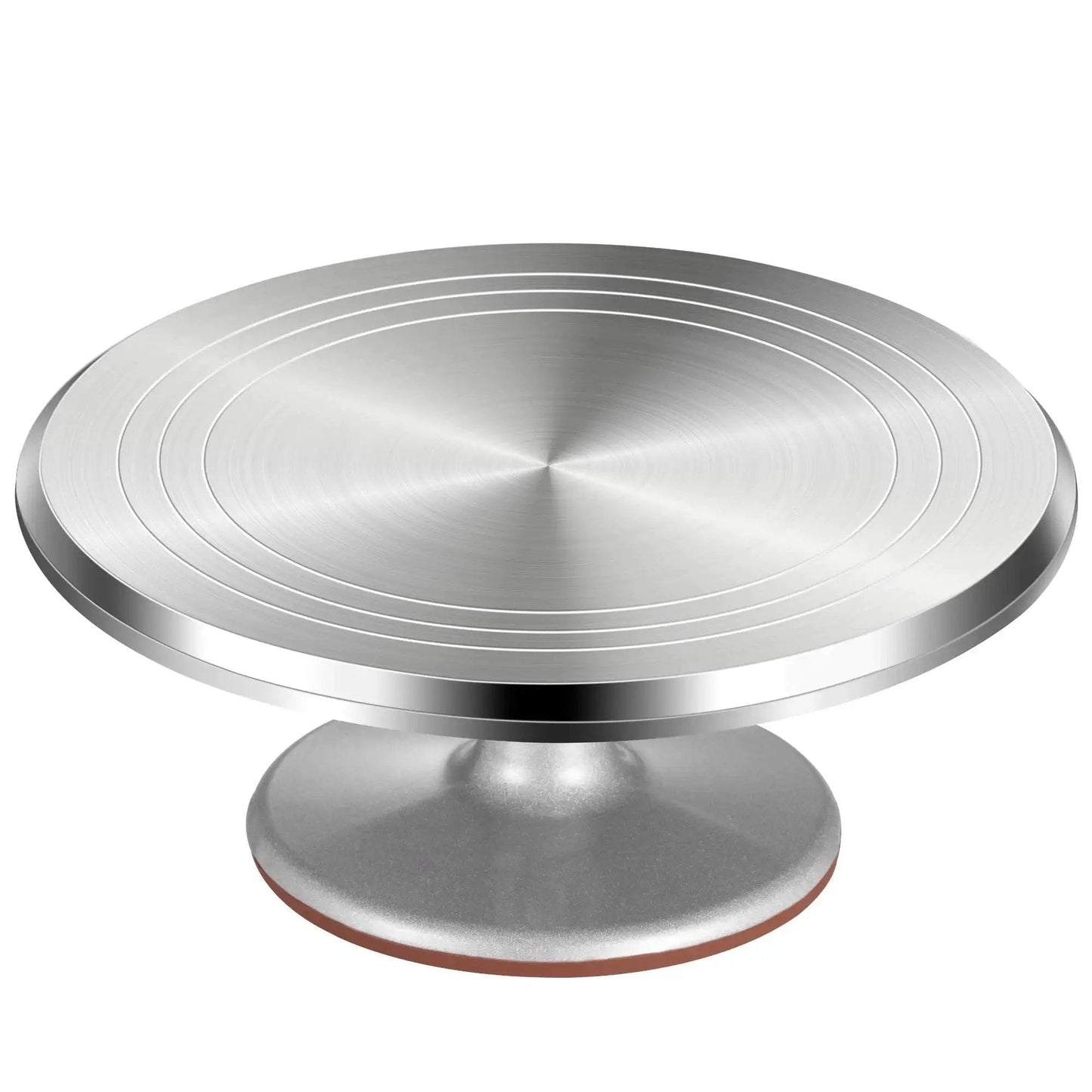 12 Inch Aluminum Alloy Rotating Cake Turntable With Non Slip Silicone Bottom Pro Grade Heavy Duty Revolving Cake Stand For Decorating Cakes