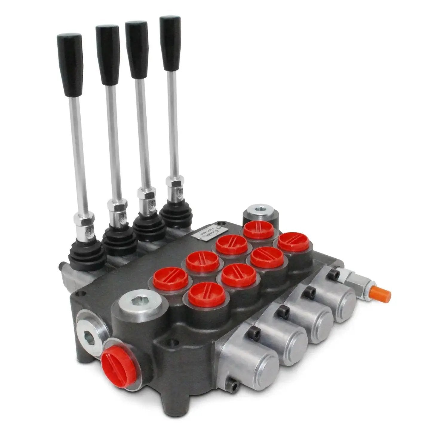 Beefy Monoblock Hydraulic Directional Control Valve With Four Spools And 21 GPM Flow For Open Center Systems