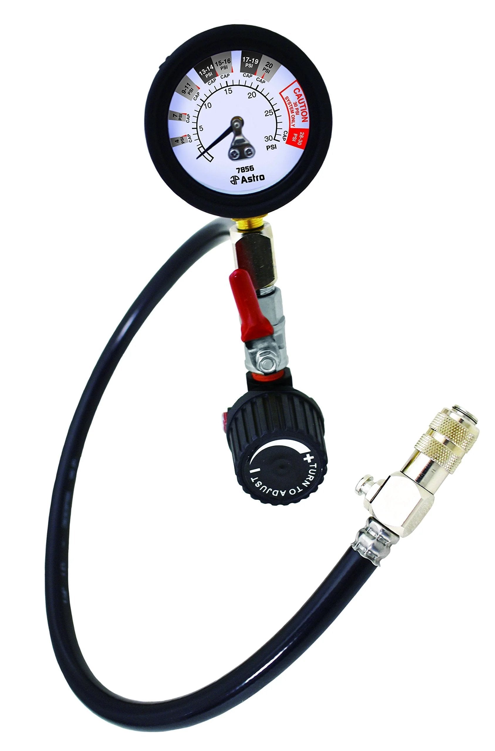 Universal Air Powered Cooling System Pressure Tester With Quick Connectors And Gauge For Cars Trucks And SUVs fills large coolant systems fast