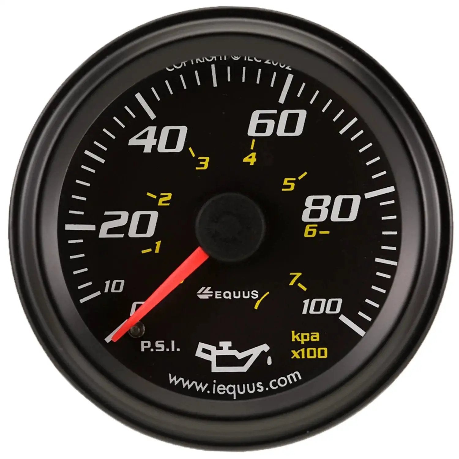 2 Inch Mechanical Oil Pressure Gauge With Backlit Night Illumination For Automotive Use Reads 0 To 100 Psi Black Face