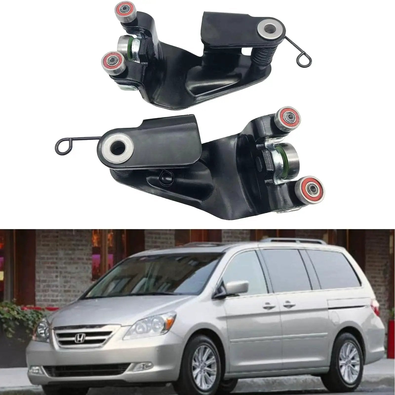 Sliding Door Roller Kit With Metal Bearings For Power Sliding Doors Left Driver Side And Right Passenger Side Compatible With Honda Odyssey 2005 2010 Replacement Center Pair With Plastic