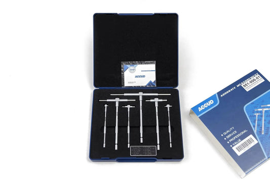 Telescoping Bore Gauge Set Five Sixteenths To Six Inches With Satin Chrome Finish T Bore Gauges Self Centering System Set Of Six Pieces In Fitted Plastic Case
