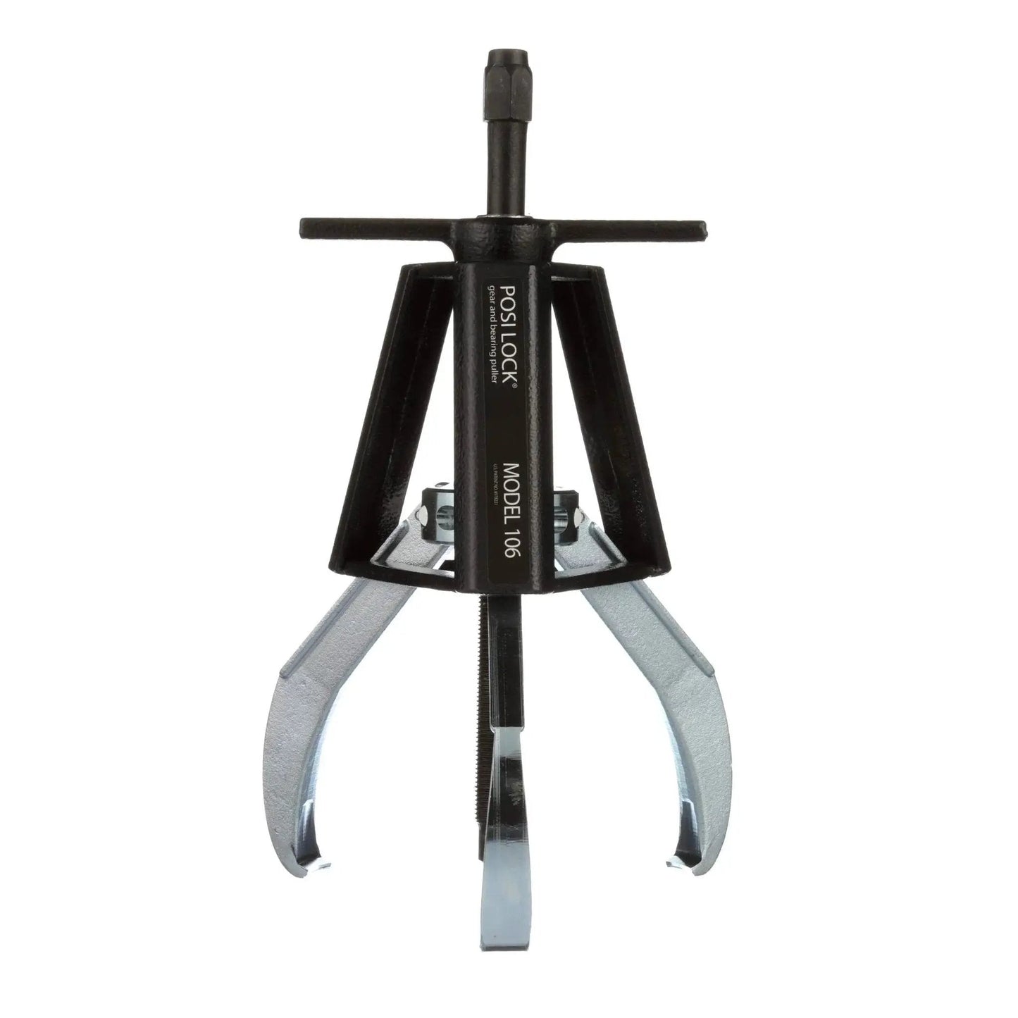 Three Jaw Manual Puller With 10 Ton Capacity And 6 Inch Reach For Bearing And Pulley Extraction, One Quarter Inch To Seven Inch Spread