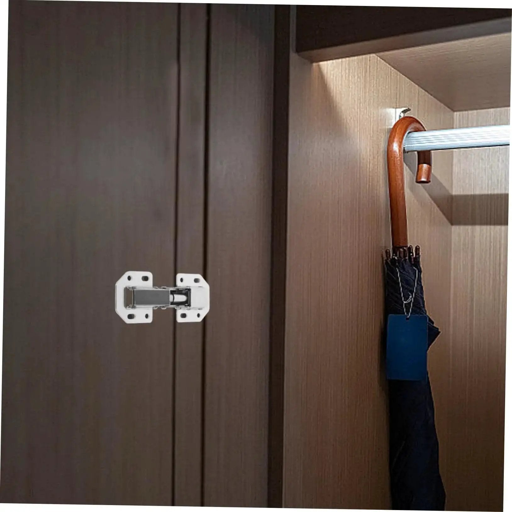 Wardrobe Hinge Repair Kit With High Load Bearing Capacity And Symmetrical Design for kitchen cabinet doors installed on wood surface