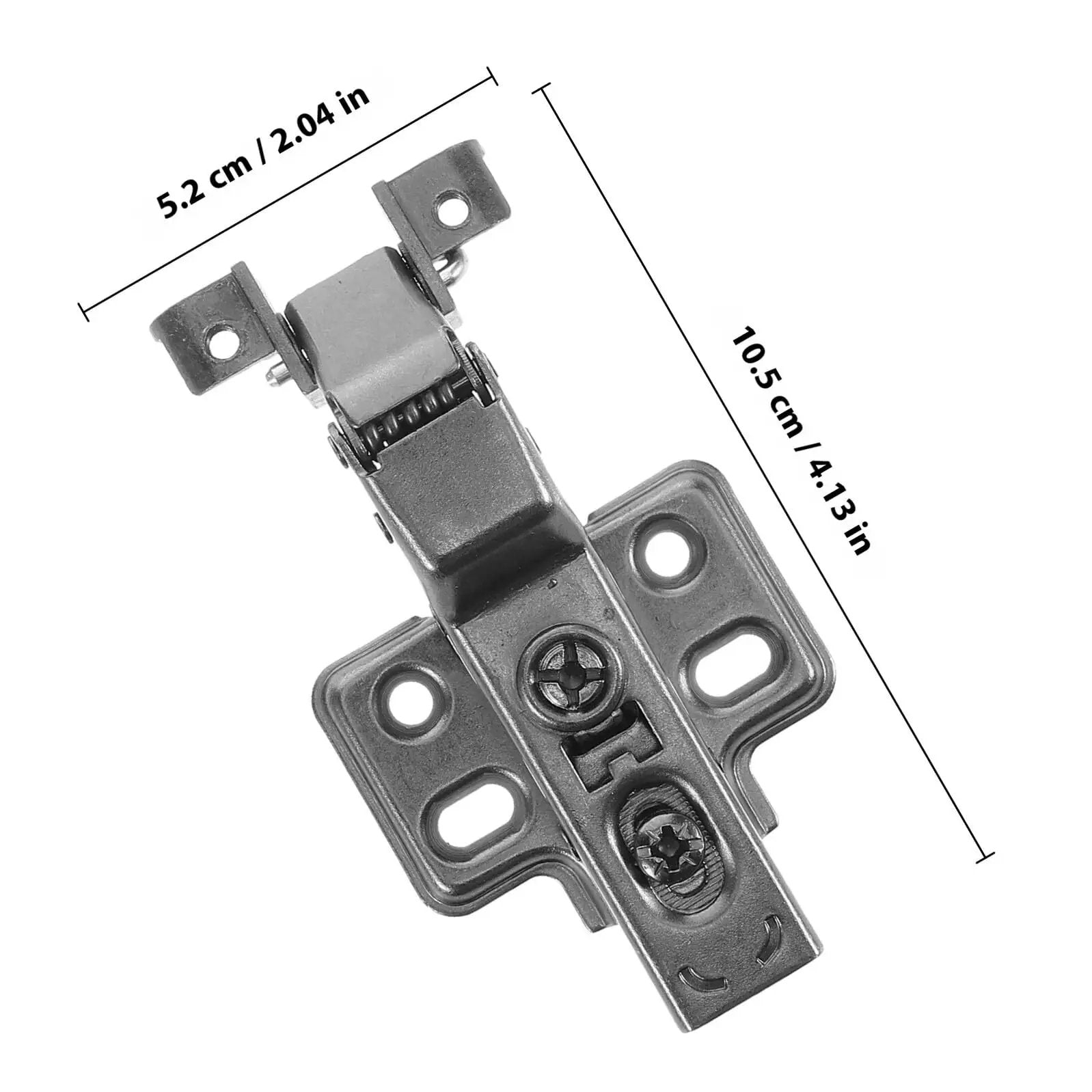 Front view of 4 Pack Black Hydraulic Soft Close Cabinet Hinges for Kitchen Cabinets European Style Inset Aluminum Frame