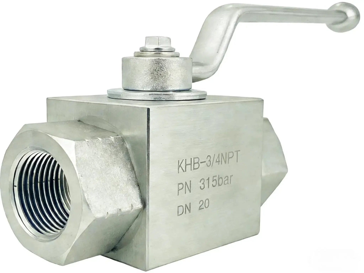 High Pressure Three Quarter Inch Hydraulic Ball Valve With 4568 PSI Shut Off Two Way NPT Connection Carbon Steel With Zinc Plating