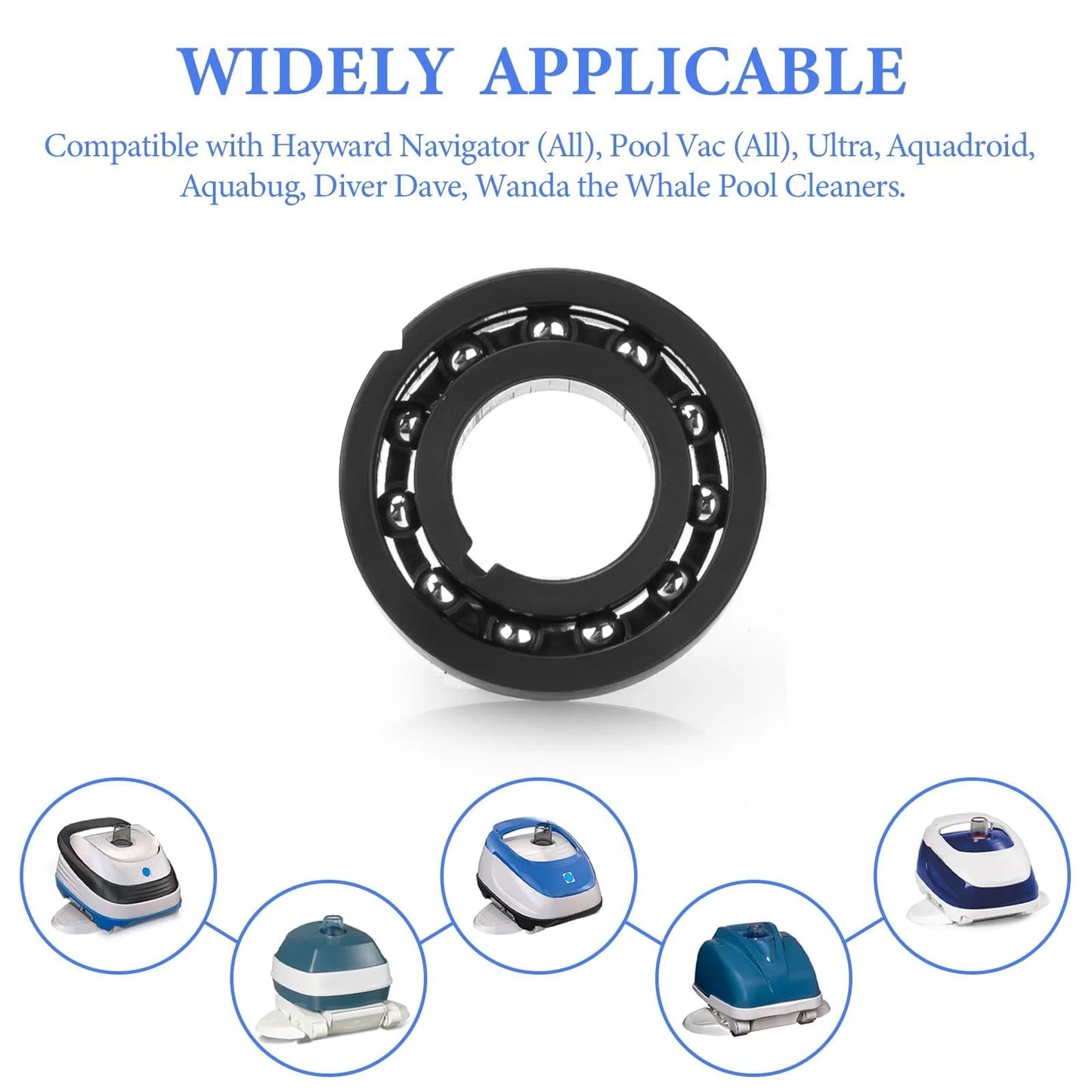 AXV055P Turbine Bearings Replacement Pack For Hayward Pool Vac Cleaners with compatible models illustration