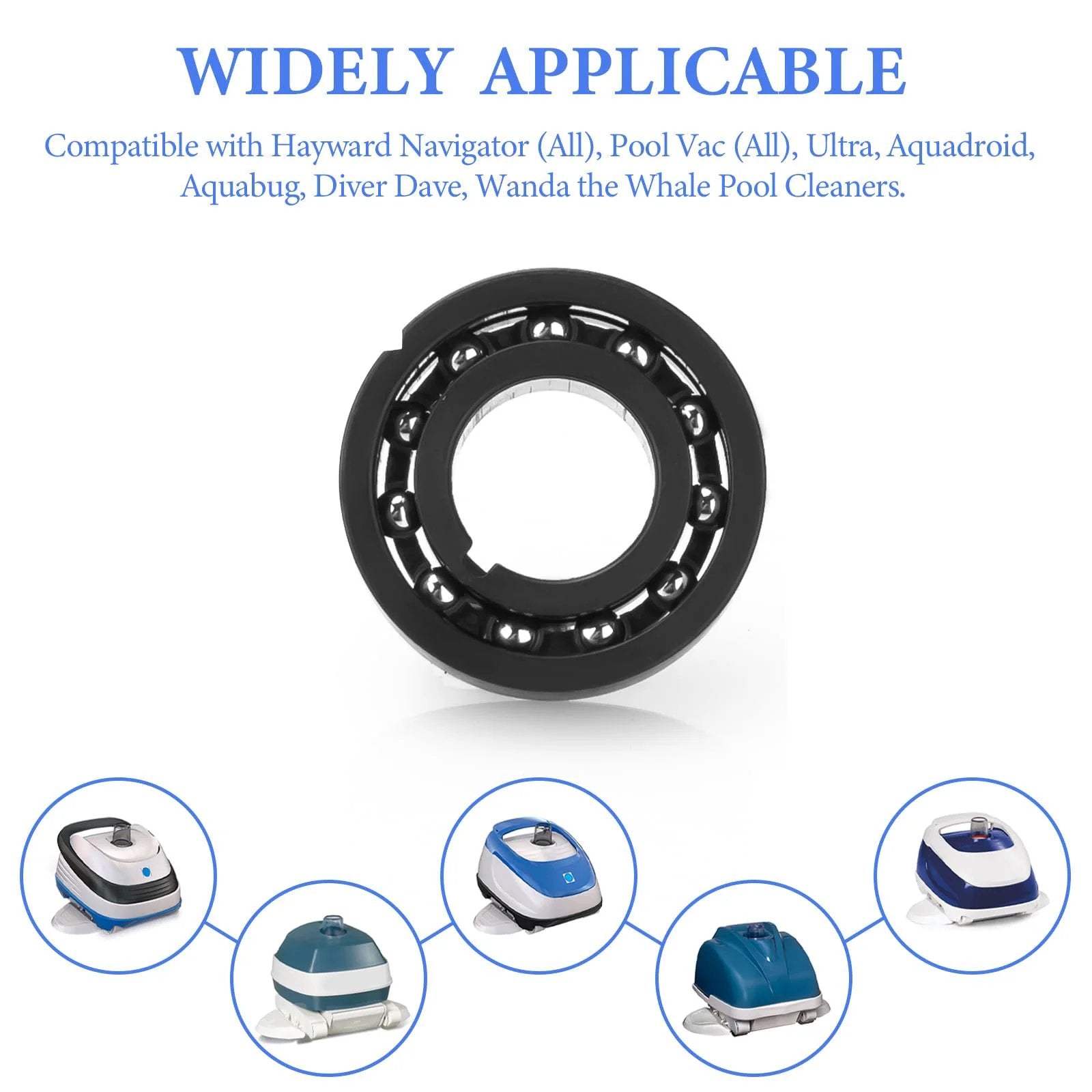 AXV055P Turbine Bearings Replacement Pack For Hayward Pool Vac Cleaners with compatible models illustration
