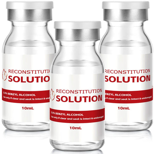 10 mL Reconstitution In Heavy Duty Vials Ultra Clear 3 Pack Lab Use Only Research Use Only Made In USA Durable Leak Proof Triple Sealed For Reliable Lab Storage And Reconstitution