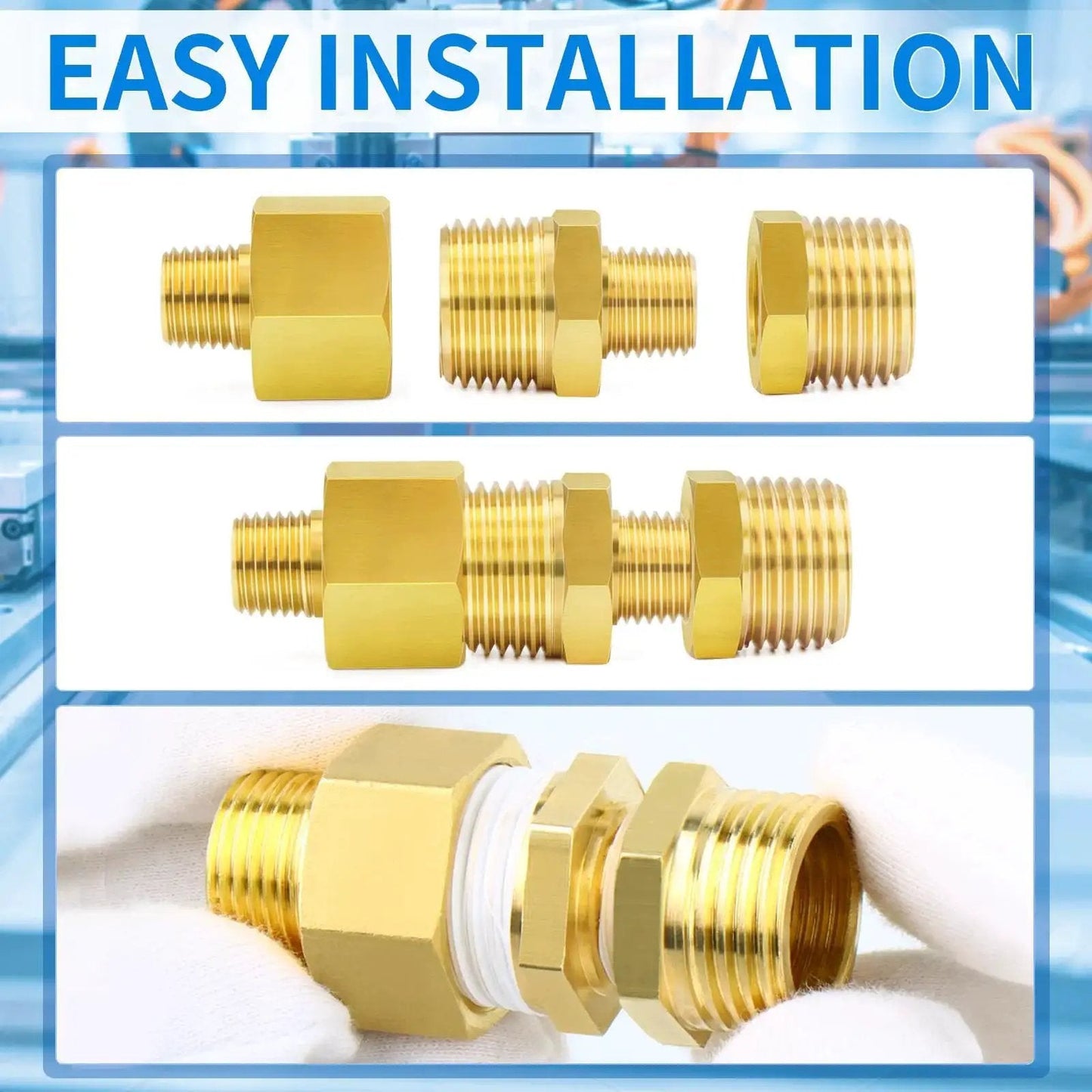 Durable Brass Pipe Fitting Reducer Hex Bushing 1/2 NPT Male To 1/4 NPT Female Thread Adapter For Plumbing And HVAC Systems Corrosion Resistant 12 Pack Easy Install And Leak Free Seals For Reliable Performance ChillWaves.