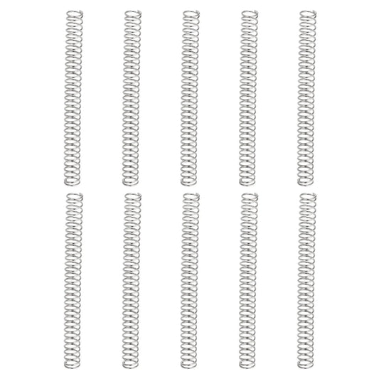 10 Pack 0.4mm Wire Diameter, 4mm Outer Diameter, 50mm Length Stainless Steel Compression Springs For Ballpoint Pens And Home Repairs, 304 Stainless Steel Rustproof Pen Pressure Springs, Silver