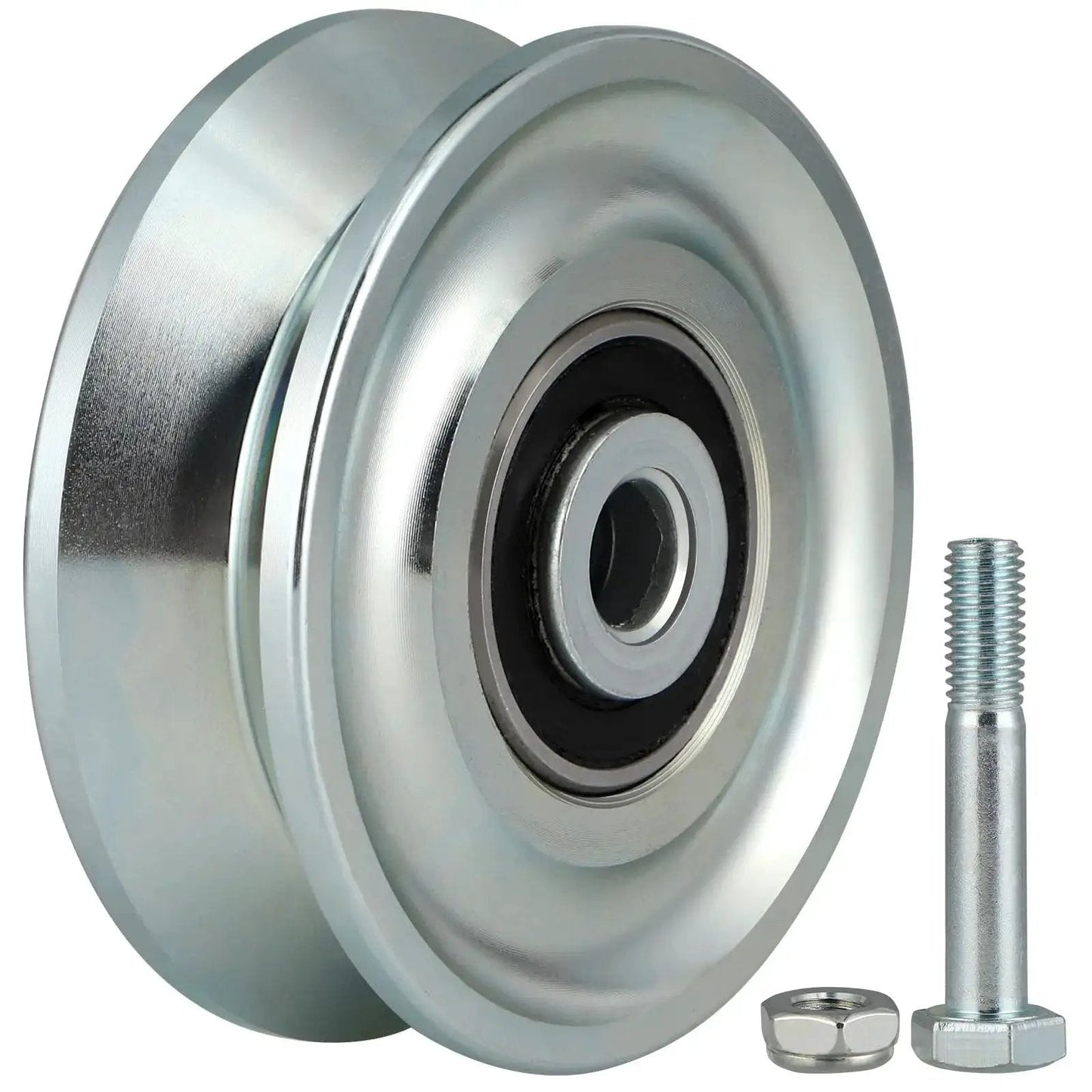 3 Inch V Groove Wheel For Inverted V Track Gate Caster With Double Bearings Sliding Gate Wheel Workhorse Build For Heavy Duty 2000 Lbs Load Capacity Perfect For Barn Doors Fences And Outdoor Gates Skelang.