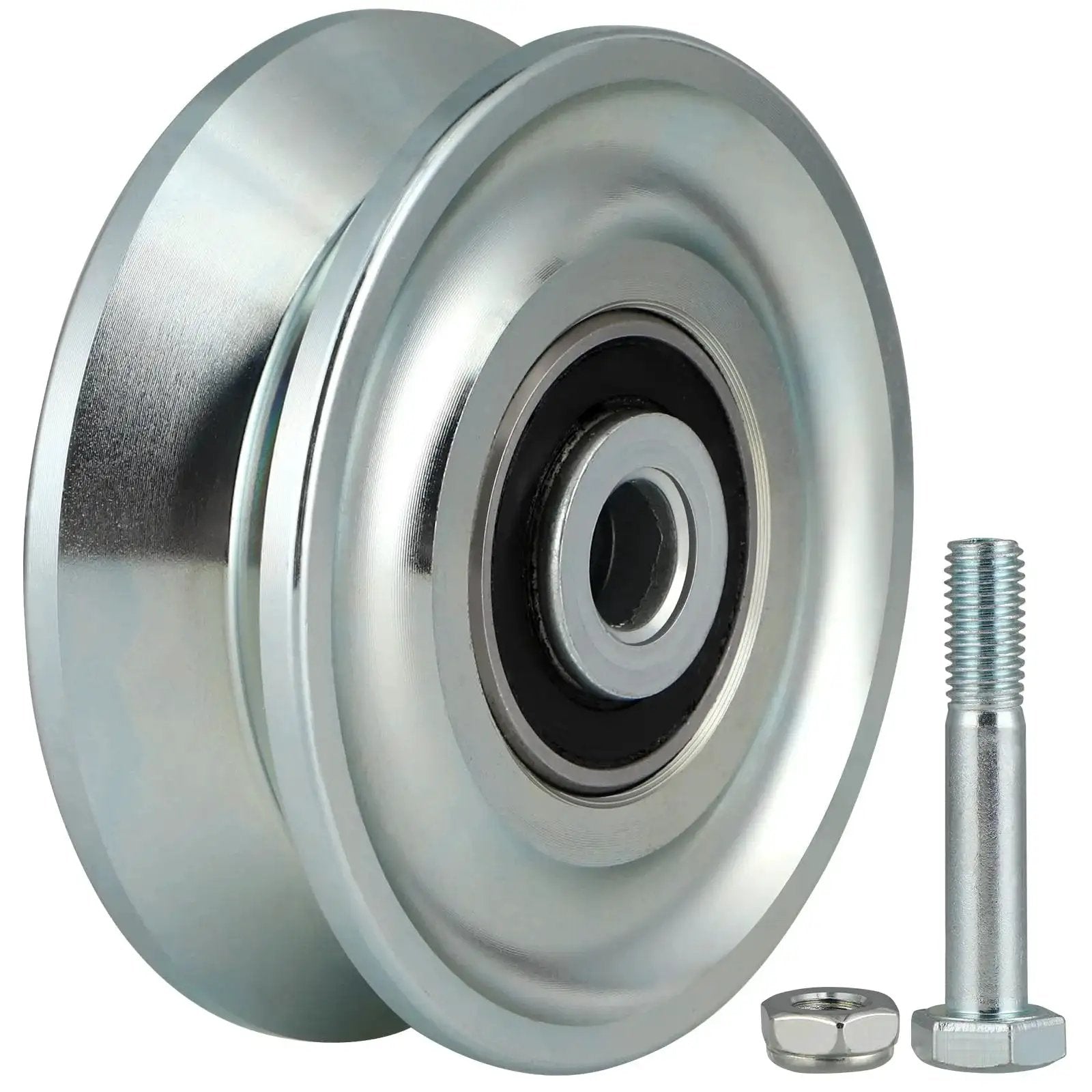 3 Inch V Groove Wheel For Inverted V Track Gate Caster With Double Bearings Sliding Gate Wheel Workhorse Build For Heavy Duty 2000 Lbs Load Capacity Perfect For Barn Doors Fences And Outdoor Gates Skelang.