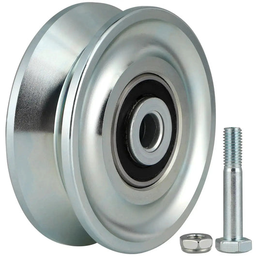 3 Inch V Groove Wheel For Inverted V Track Gate Caster With Double Bearings Sliding Gate Wheel Workhorse Build For Heavy Duty 2000 Lbs Load Capacity Perfect For Barn Doors Fences And Outdoor Gates Skelang.