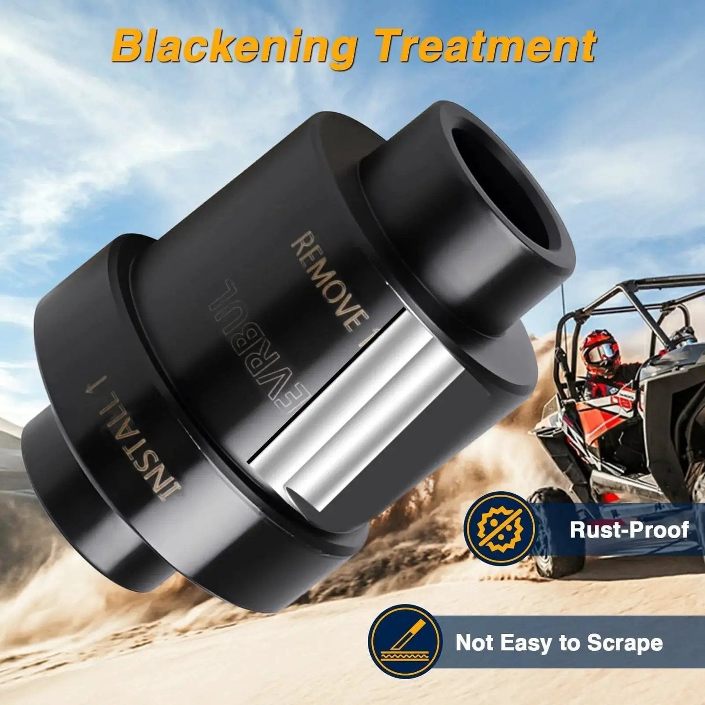 Premium High Carbon Steel Durable Wheel Bearing Install And Removal Press Tool Kit for RZR with black coating treatment