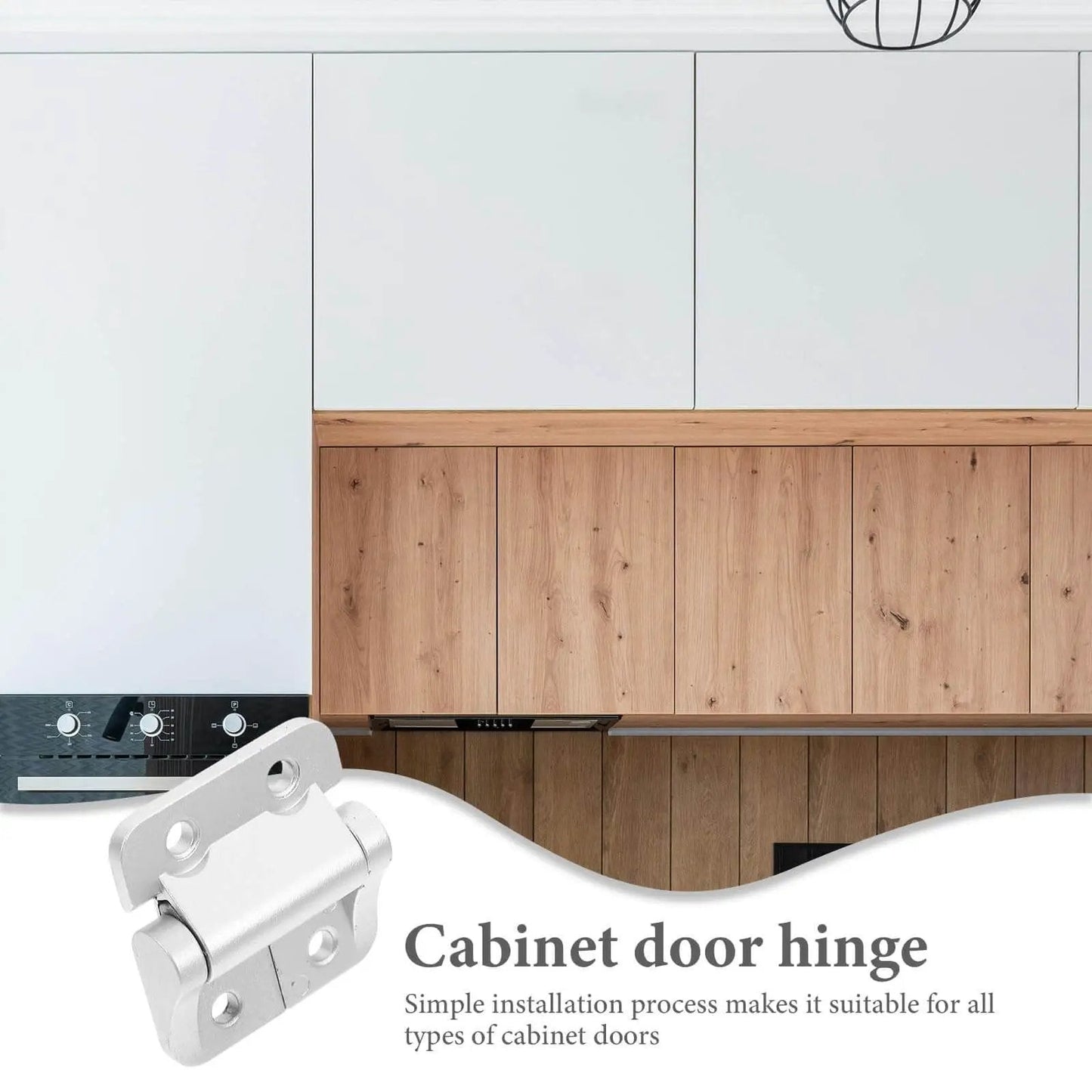 Torque Hinge For Cabinets Healeved, Adjustable Stopping Angle, Heavy Duty Zinc Alloy Cabinet Door Hinge shown with kitchen cabinets