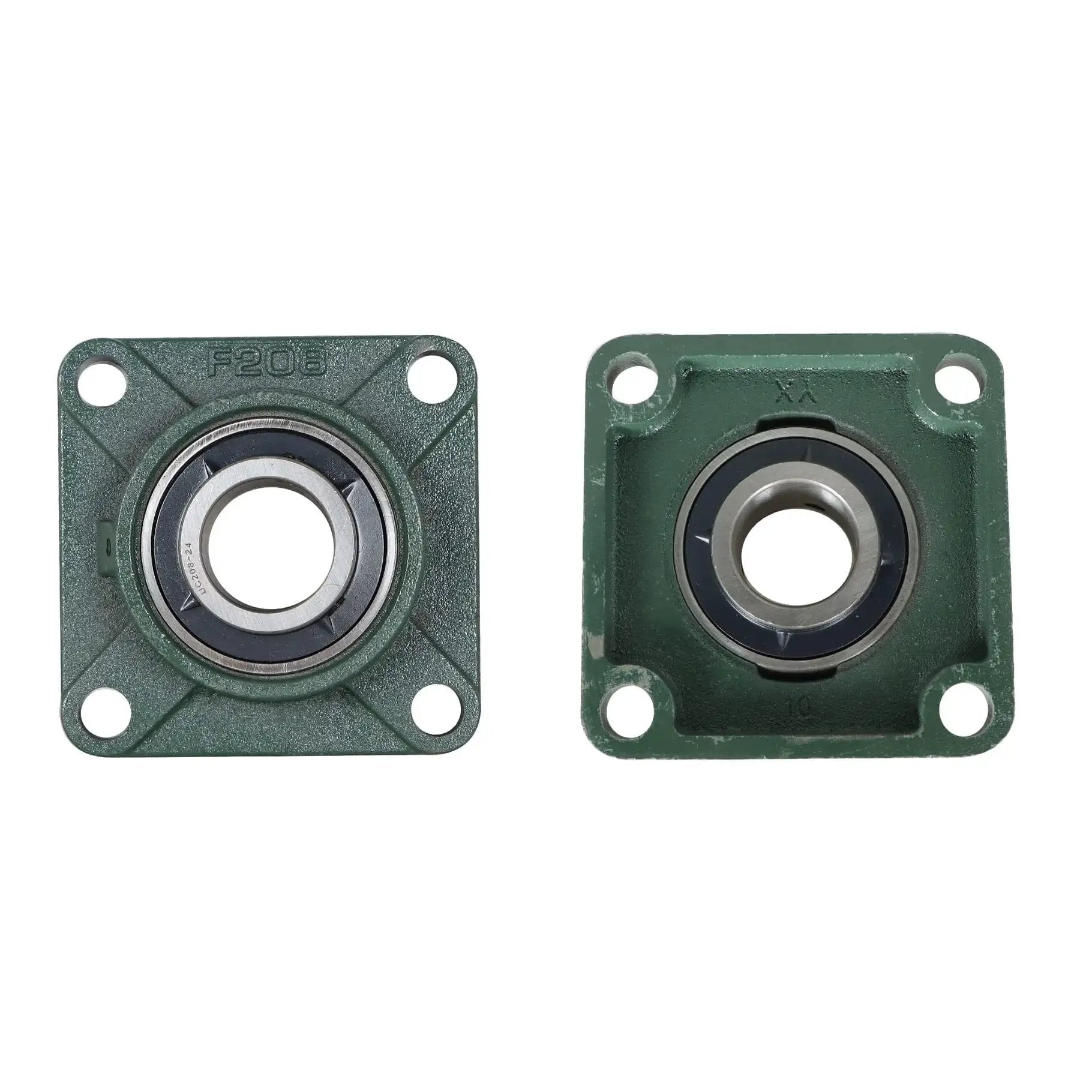 Pillow Block Bearing Kit UCF20824 Two Pack With Self Aligning Square Flange Four Bolt Mount One And A Half Inch Bore