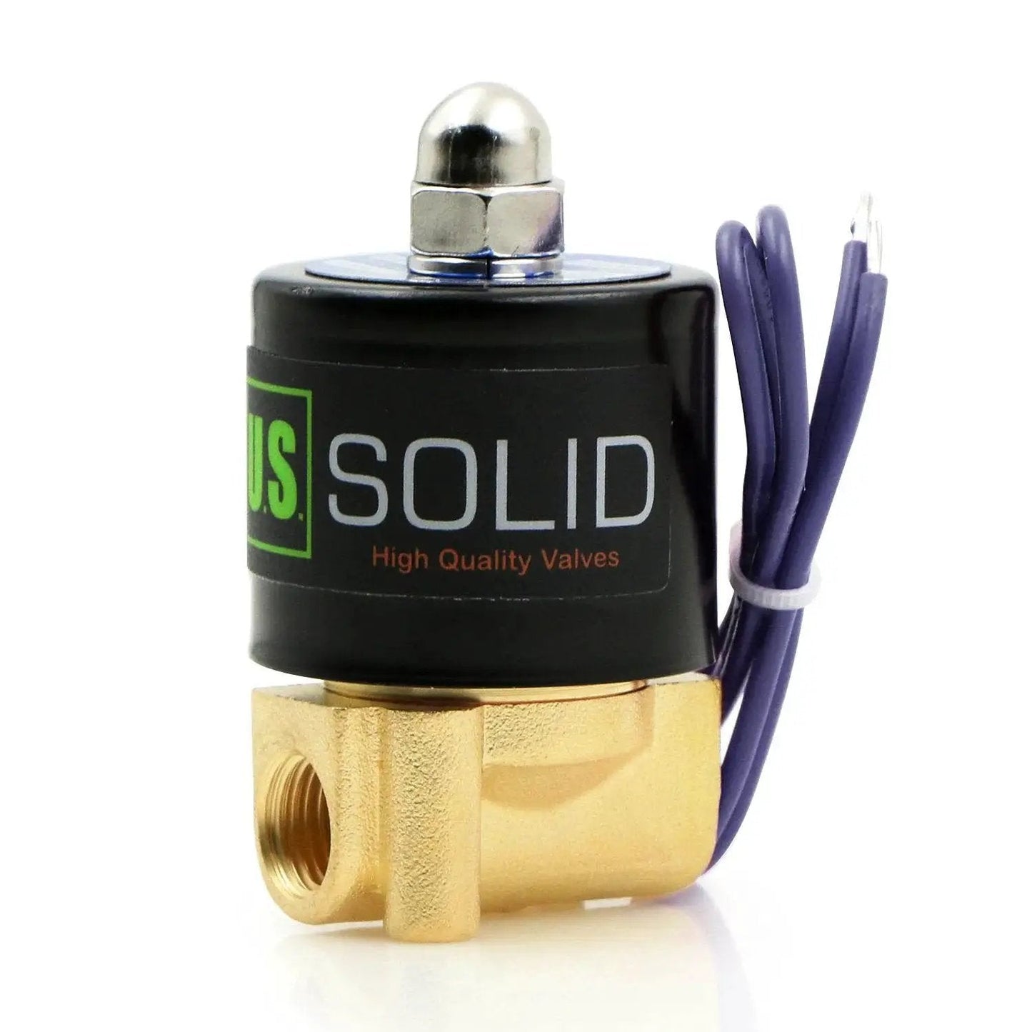 Solid Brass 1/4 Inch Electric Solenoid Valve 12V DC With Viton Gasket Direct Acting Normally Closed For Air Gas Fuel Applications