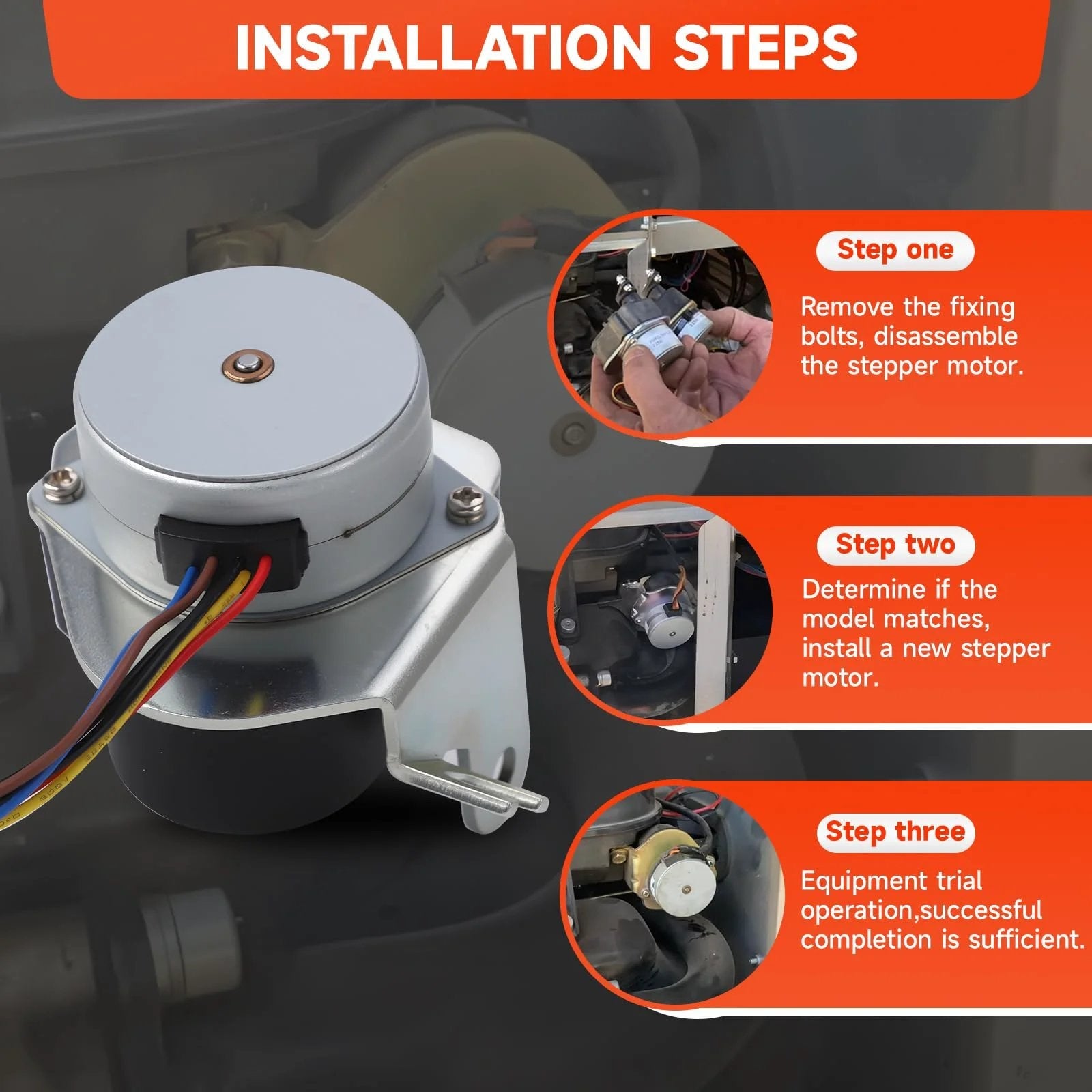 Dialed In Stepper Motor Assembly For Generac Guardian GTH990 HSB Generators installation steps displayed
