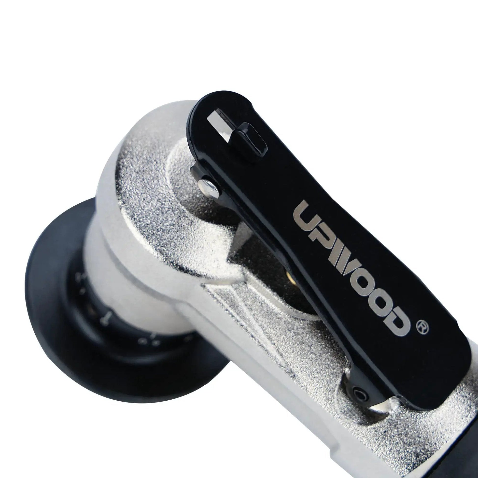 Close-up of Lightweight Pneumatic Chamfer Tool For Metal Deburring, Tiny Yet Mighty Mini Air Beveler With Dual Cutter Head
