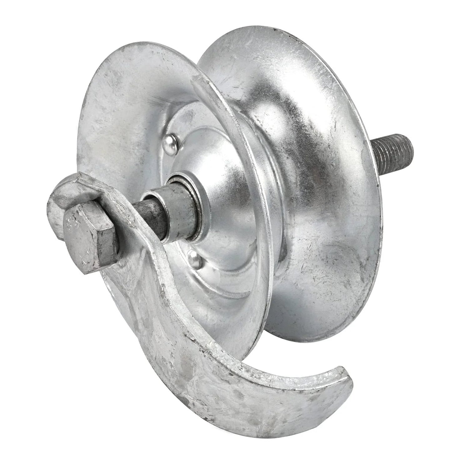 5 Inch Steel Pipe Track Roller Galvanized For One And Five Eighths Inch Gate Track Fits One And Five Eighths Inch Pipe Frame Heavy Duty Sliding Gate Roller Pack Of 2 With Hot Dipped Galvanized Finish For Outdoor Use And Long Lasting Performance close-up