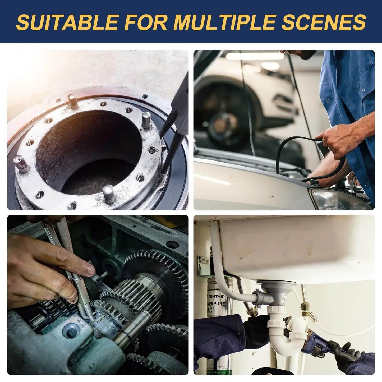 Multiple mechanical and plumbing scenes where 60mm ID Internal Retaining Rings 5 Pcs E Clip Circlip Snap Ring Set From 304 Stainless Steel are applicable.