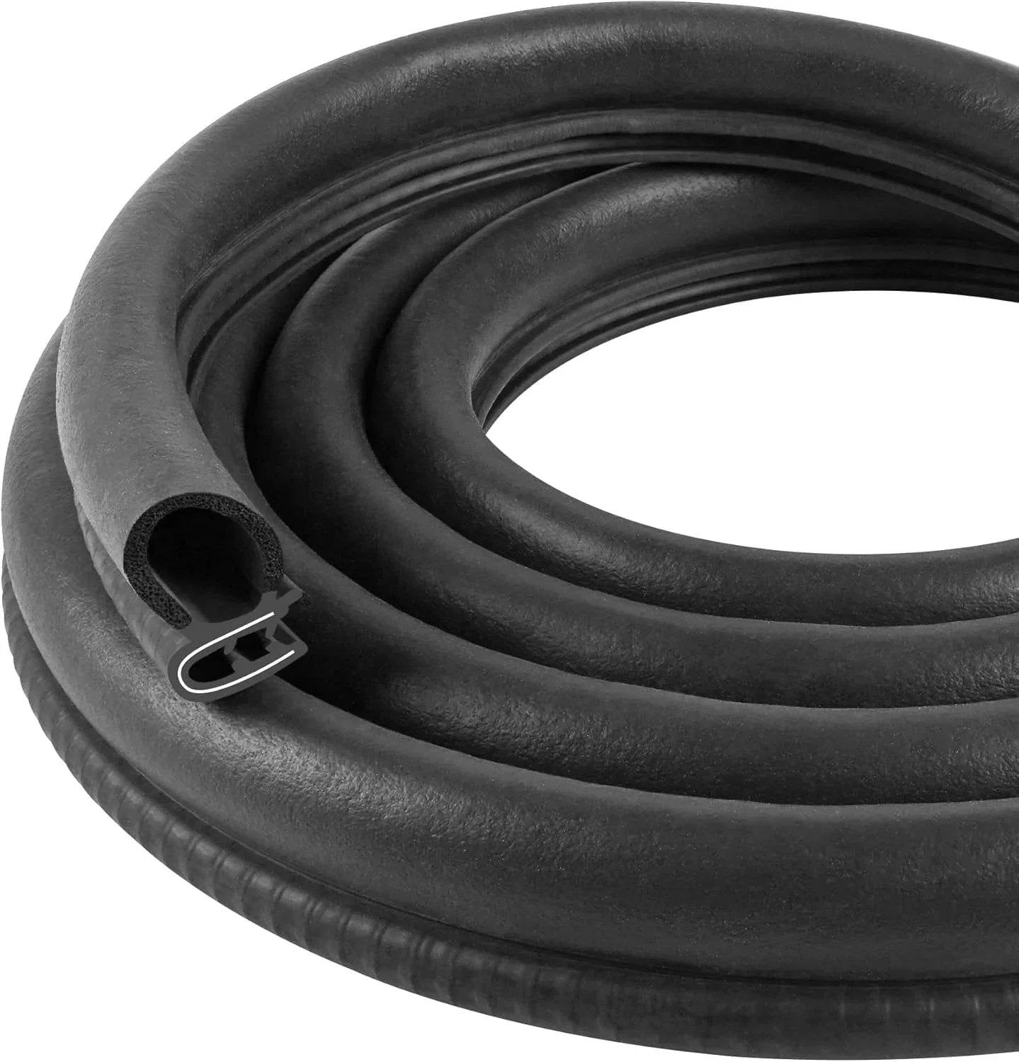 20 Foot Automotive Door Weather Stripping Kit With Side Bulb Rubber Edge Trim Seal Gasket for cars, RVs, boats, heavy-duty use