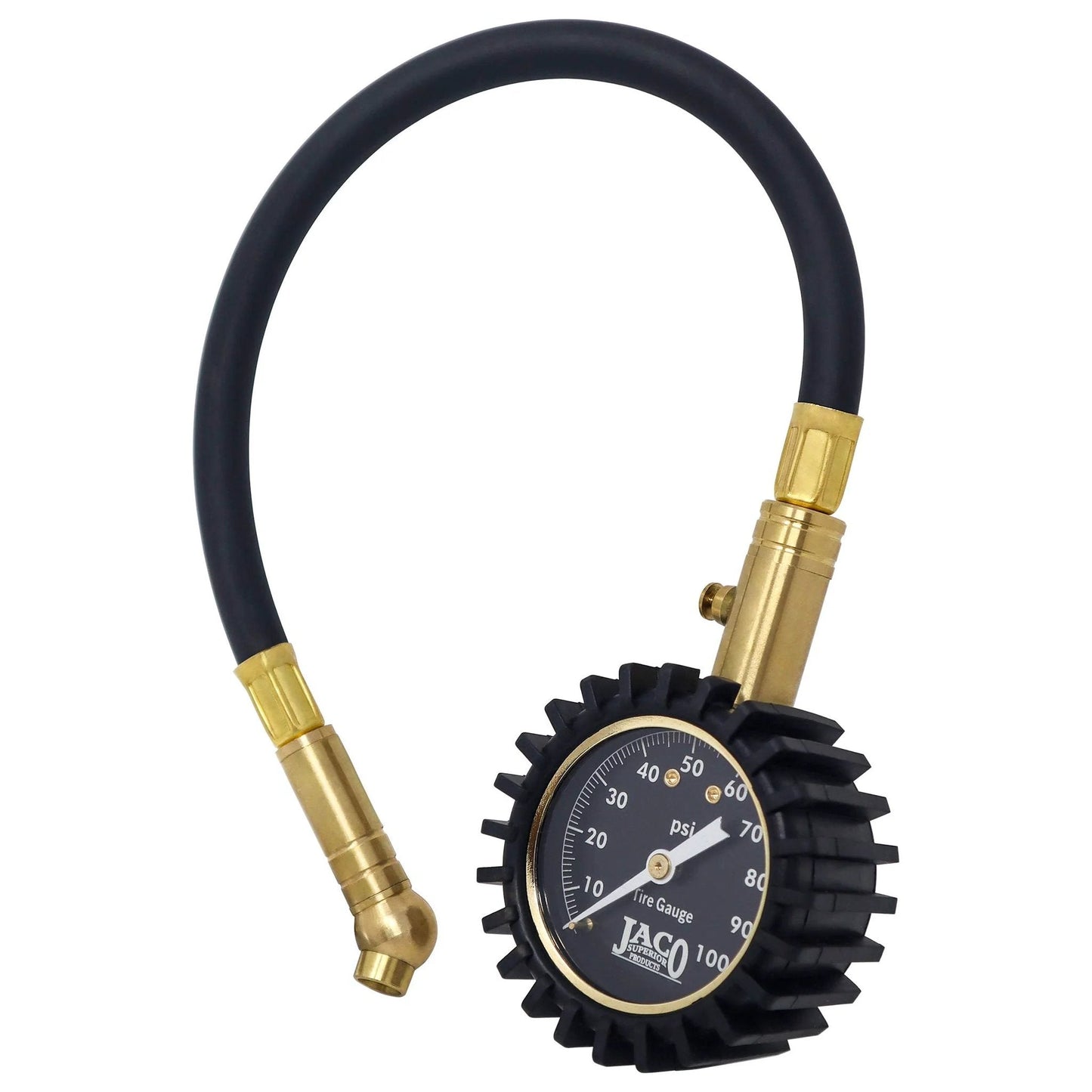 ElitePro Tire Pressure Gauge 100 PSI Mechanic Recommended Battery Free Precision With ANSI Certified Accuracy Plus Or Minus 1.5 Percent Brass Construction Rugged Handheld Tool For Cars Trucks And SUVs