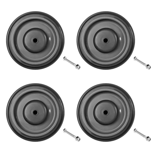 4 Pack 5 Inch TPU Shopping Cart Wheels Replacement With Screws For Five Sixteenth Inch Bore Quiet Double Ball Bearing Caster Wheels For Shopping Carts And Utility Carts Smooth Low Noise Rolling And Durable Performance