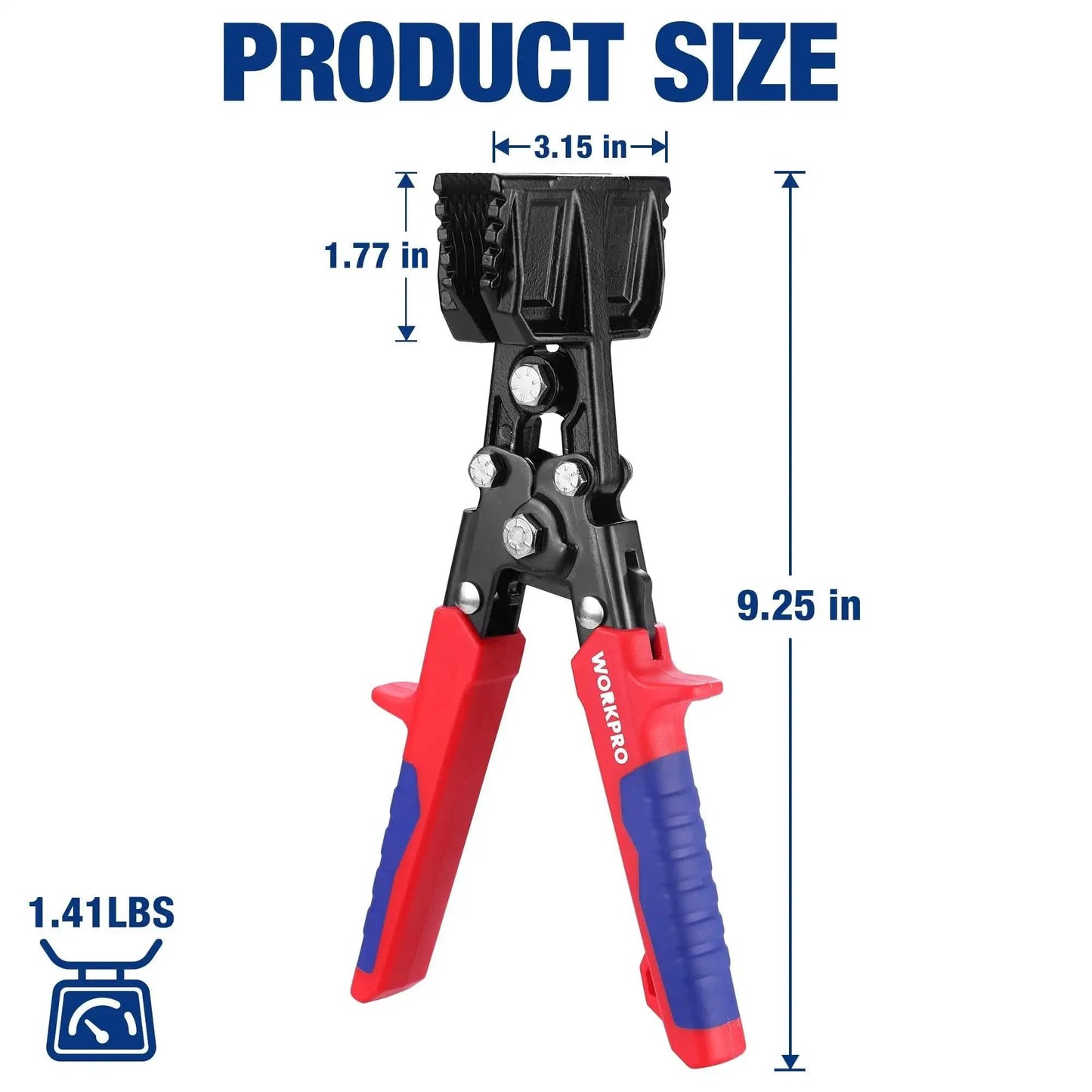 Heavy Duty 3 Inch Sheet Metal Bender And Hand Seamer Tool With Ergonomic Handle And Smooth Jaw, Pro Grade Steel Brake Pliers