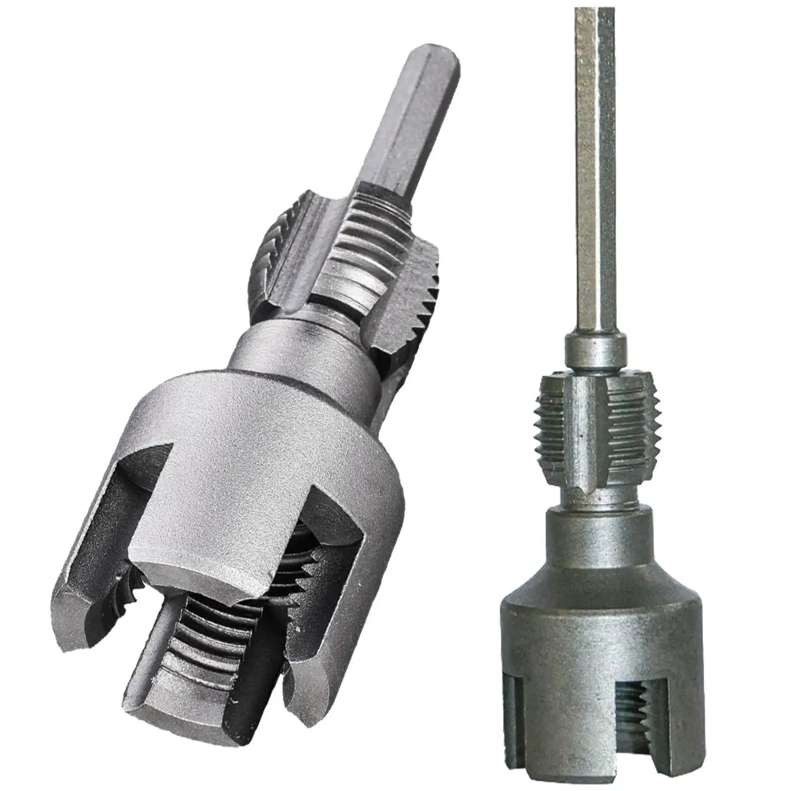 4 In 1 Water Pipe Wrench With Integrated Internal And External Threading, Pipe Tapping And PVC Threader for 1/2 Inch and 3/4 Inch Pipes
