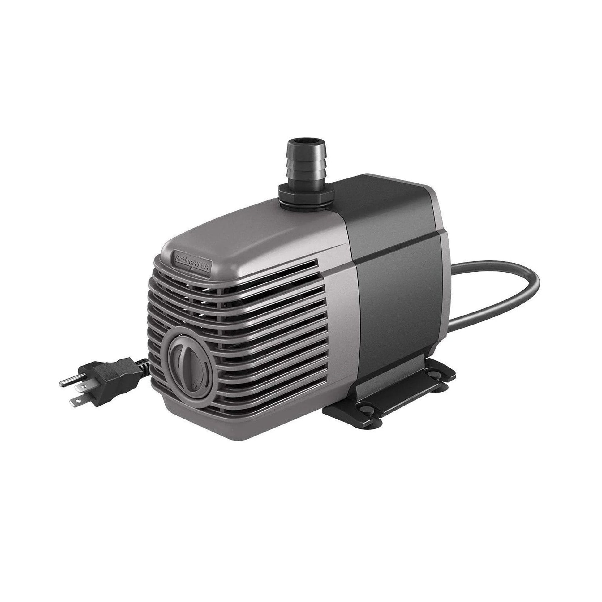 Powerful 1000 GPH Submersible Water Pump For Indoor And Outdoor Ponds Aquariums And Hydroponics With 92 Watt Inline Or Submersible Setup For 55 Gallon Reservoirs 6ft Power Cord Oil Free UL Listed Black By Hydrofarm AAPW1000 side view