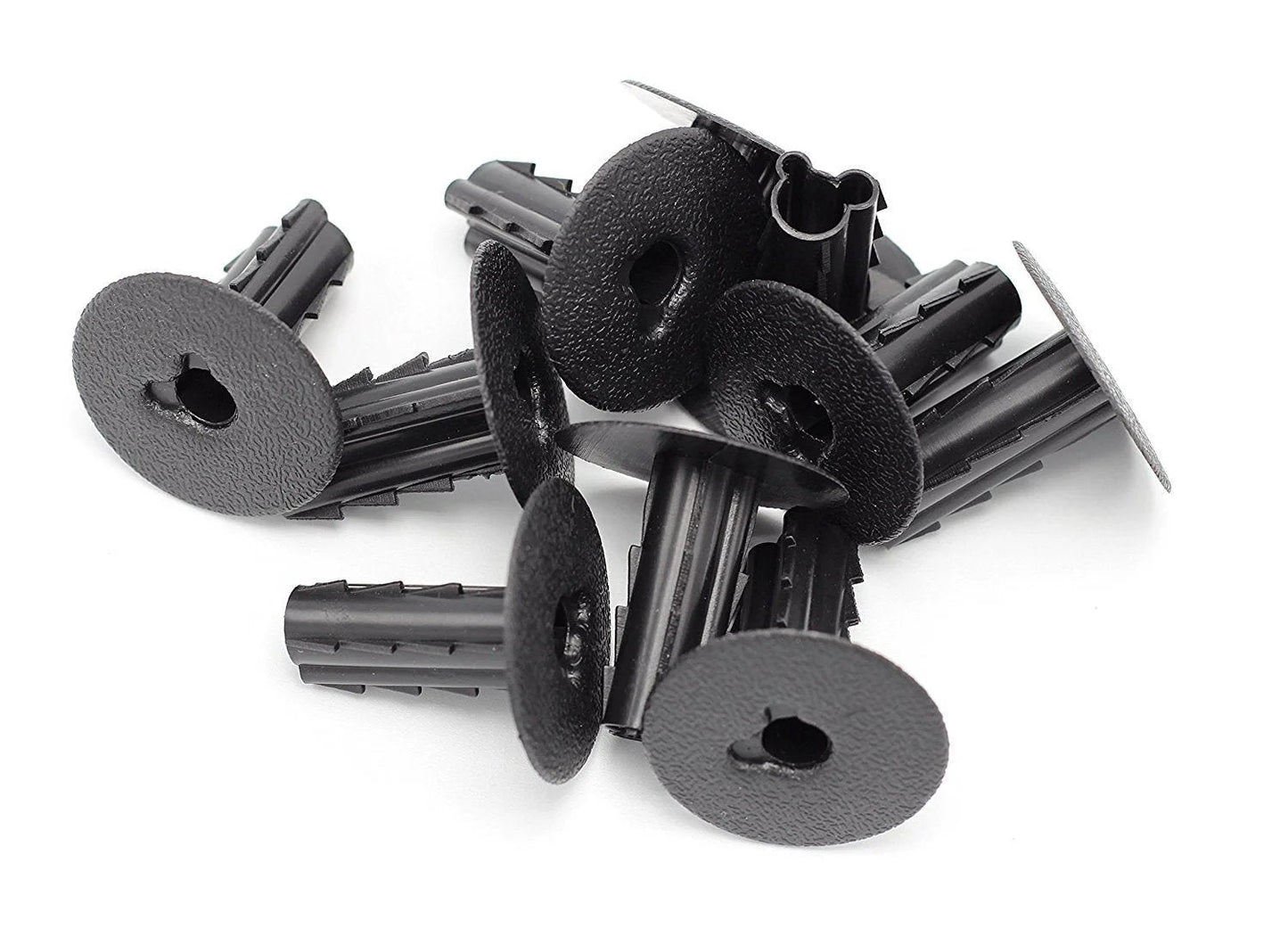 Feed Through Bushing and Grommet for RG6 Coax Cable, Indoor Outdoor Pass Through Wall Plate Alternative, Low Voltage Wall Grommet Cover for Wires and Cables, 100 Pack, Black By The CIMPLE CO.