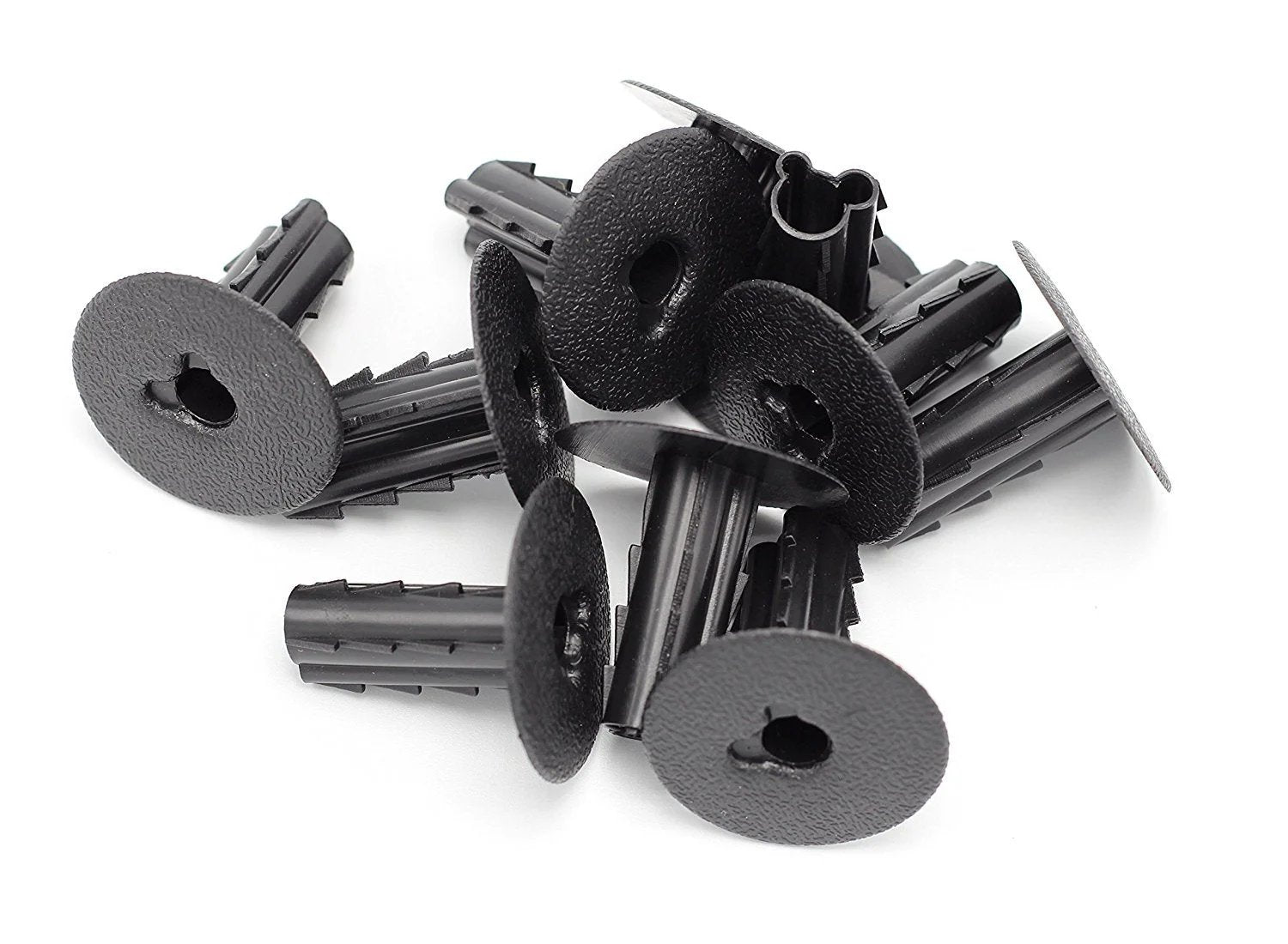 Feed Through Bushing and Grommet for RG6 Coax Cable, Indoor Outdoor Pass Through Wall Plate Alternative, Low Voltage Wall Grommet Cover for Wires and Cables, 100 Pack, Black By The CIMPLE CO.