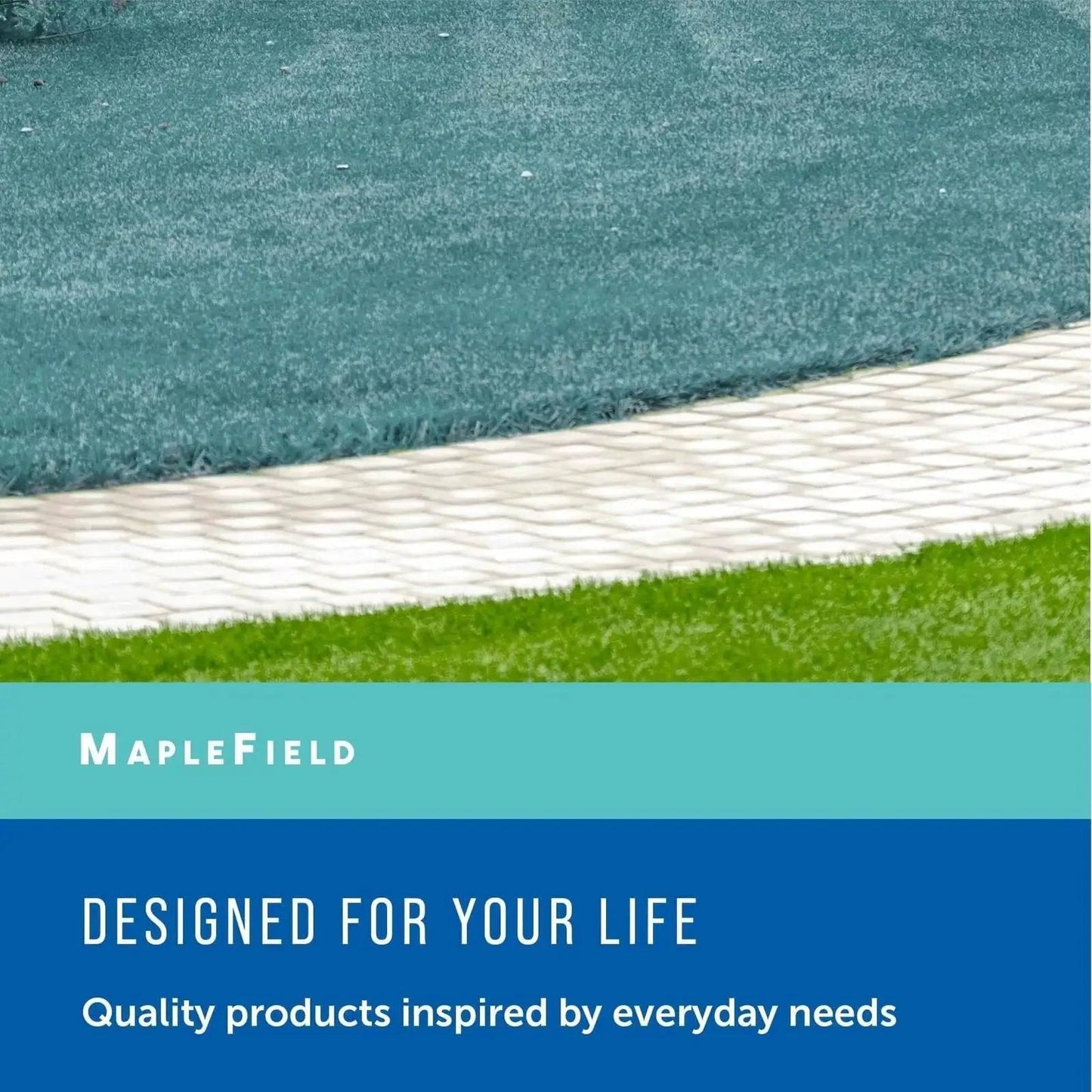 Blue Lawn Spray Indicator Dye For Sprayers 8 Oz Bottle With Pipette Easily Mark Treated Areas And Verify Spray Pattern With High Visibility Compatible With Any Garden Sprayer For Precise Lawn Care Maplefield label on lawn scene.