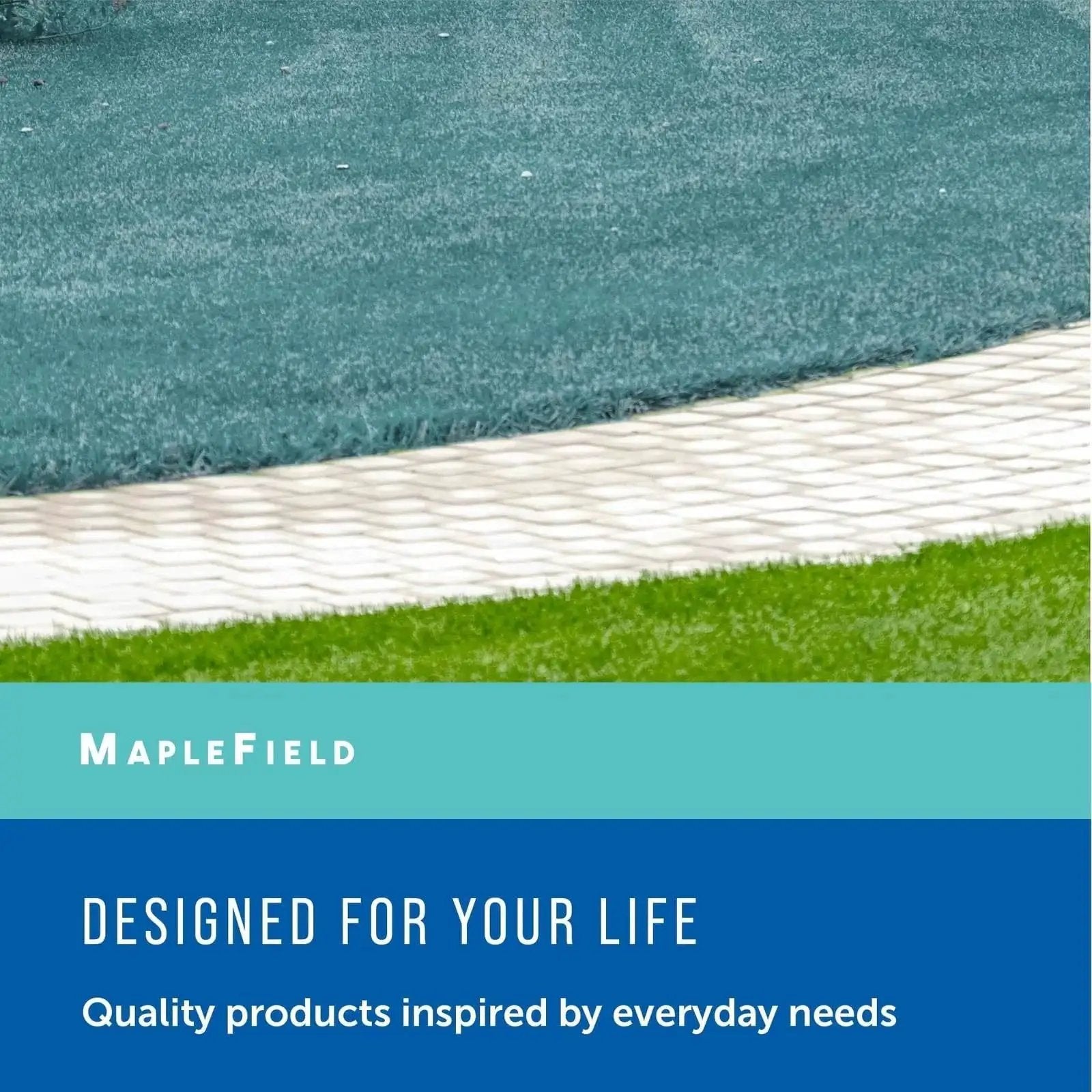 Blue Lawn Spray Indicator Dye For Sprayers 8 Oz Bottle With Pipette Easily Mark Treated Areas And Verify Spray Pattern With High Visibility Compatible With Any Garden Sprayer For Precise Lawn Care Maplefield label on lawn scene.