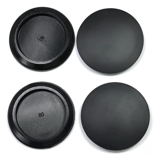 4 Pack 60 Mm Silicone Rubber Plugs Snap In Locking Hole Plugs For 60 Mm Round Holes Flush Type Rubber Stoppers Black Top View