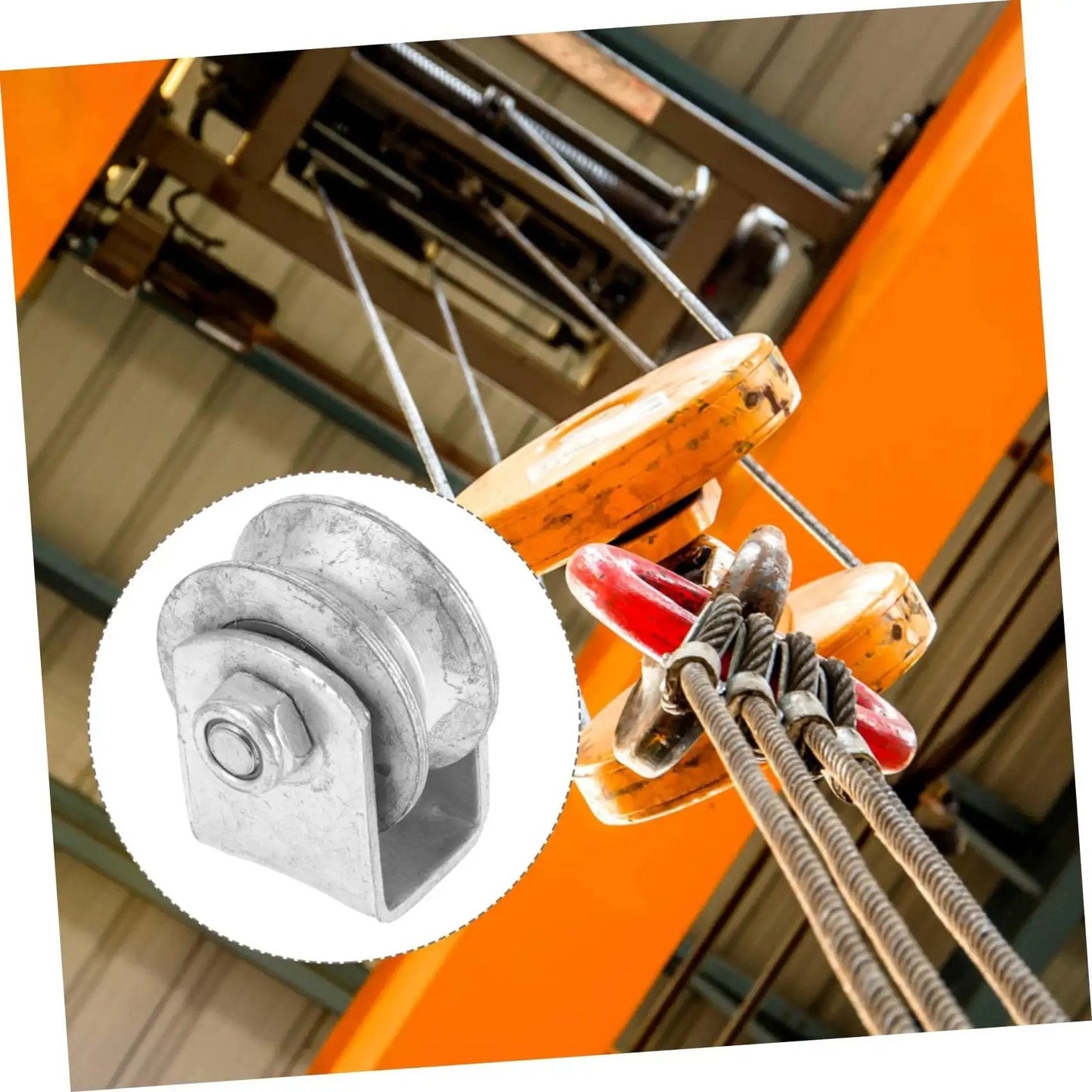 Heavy Duty Cast Iron V Groove Wheel For Garage Doors And Sliding Gates With Swivel Caster Bracket And Cable Pulley