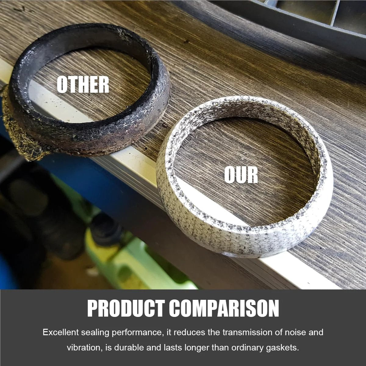 65mm Graphite Exhaust Gasket Donut Seal For Car Tail Pipe Muffler Ring High Temperature Manifold And Downpipe Flange Replacement comparison