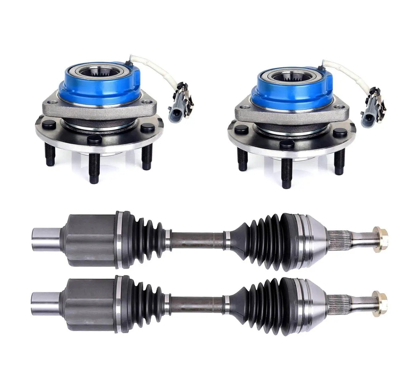 Front CV Axle Half Shaft Assemblies And Wheel Hub Bearing Kit For 06 11 Cadillac DTS 00 05 DeVille 98 04 Seville And 06 11 Buick Lucerne