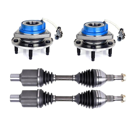 Front CV Axle Half Shaft Assemblies And Wheel Hub Bearing Kit For 06 11 Cadillac DTS 00 05 DeVille 98 04 Seville And 06 11 Buick Lucerne